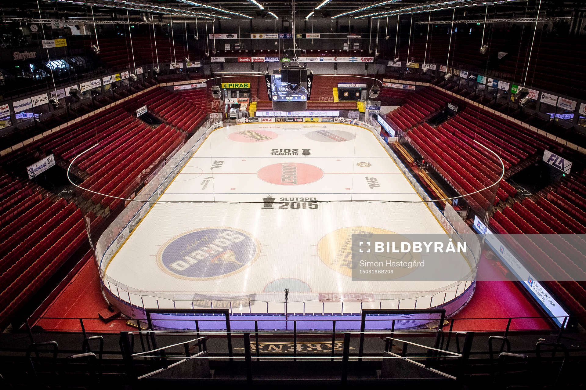Interiör inne på Gavlerinken Arena  före kvartsfinal