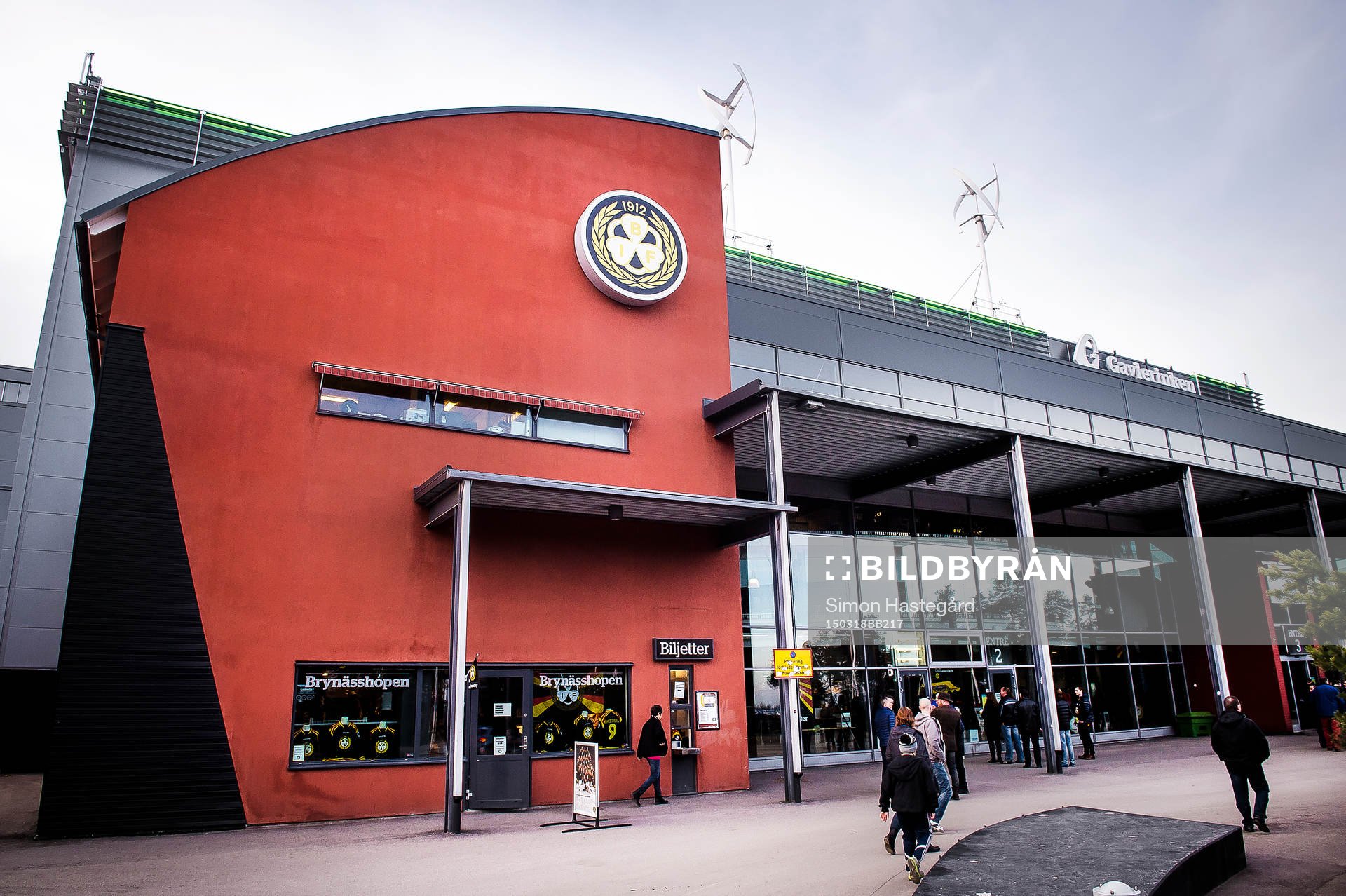 Exteriör på Gavlerinken Arena före kvartsfinal fyra i