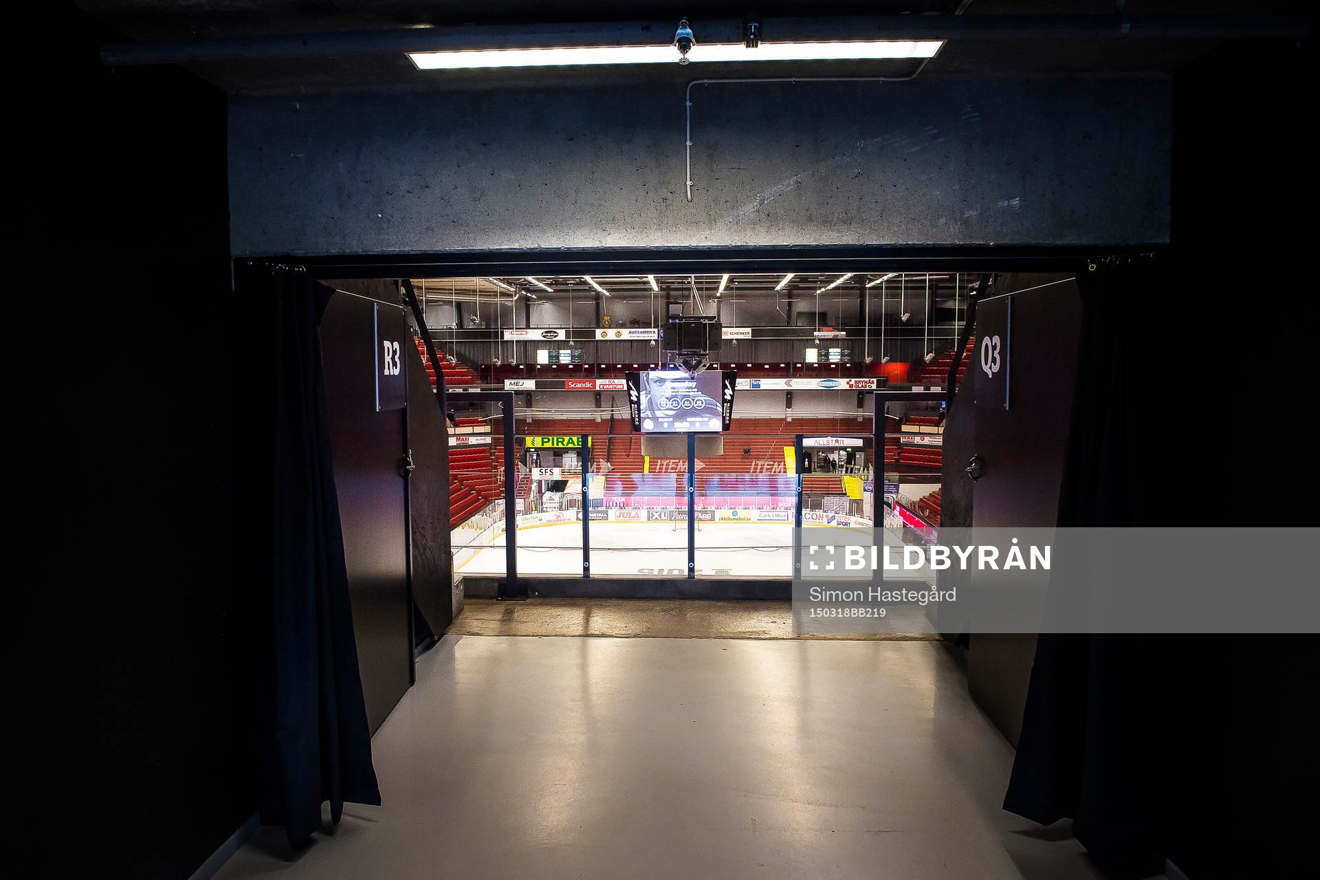 Läktaringång inne på Gavlerinken Arena före kvartsfinal