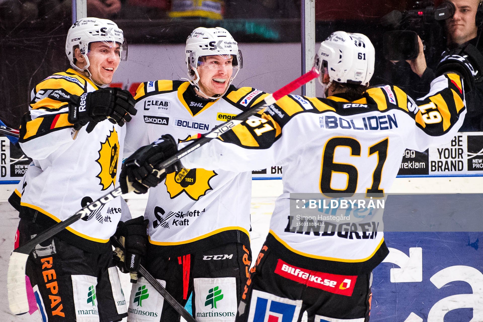 Skellefteås Pär Lindholm , Niclas Burström och Fredrik