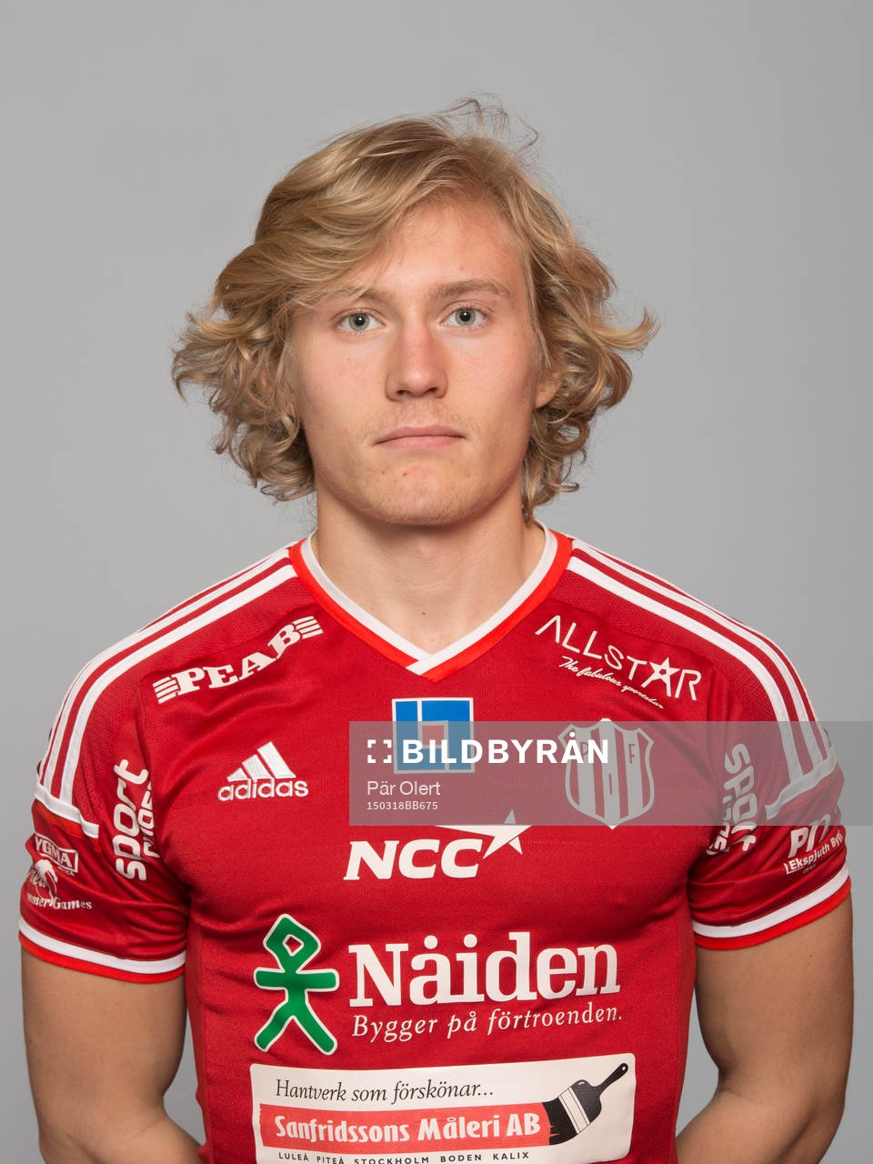 Gustav Rönnbäck Wallin poserar för ett porträtt den 18 mars 2015 i Piteå.