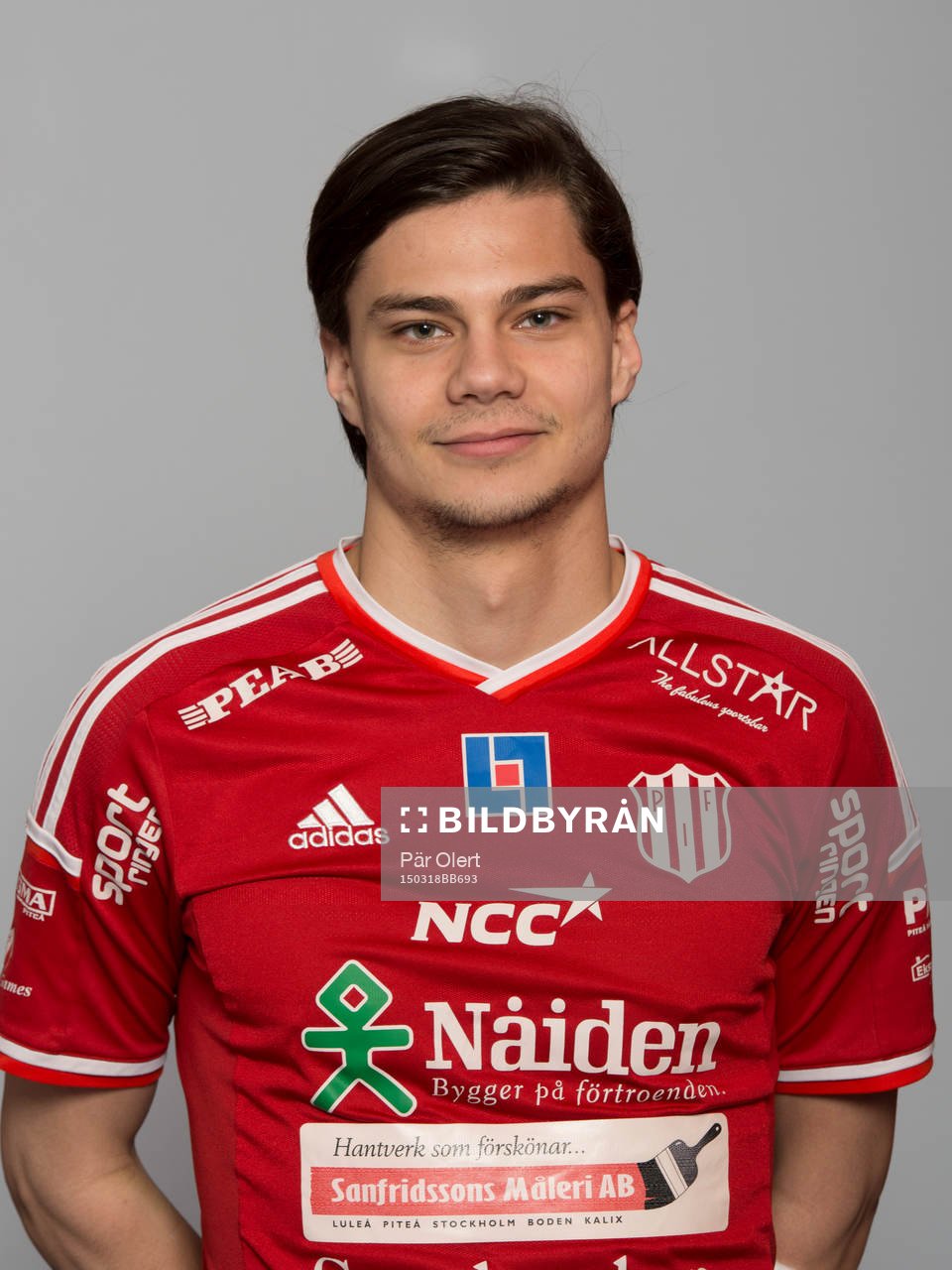 Rasmus Holmbom poserar för ett porträtt den 18 mars 2015 i Piteå.