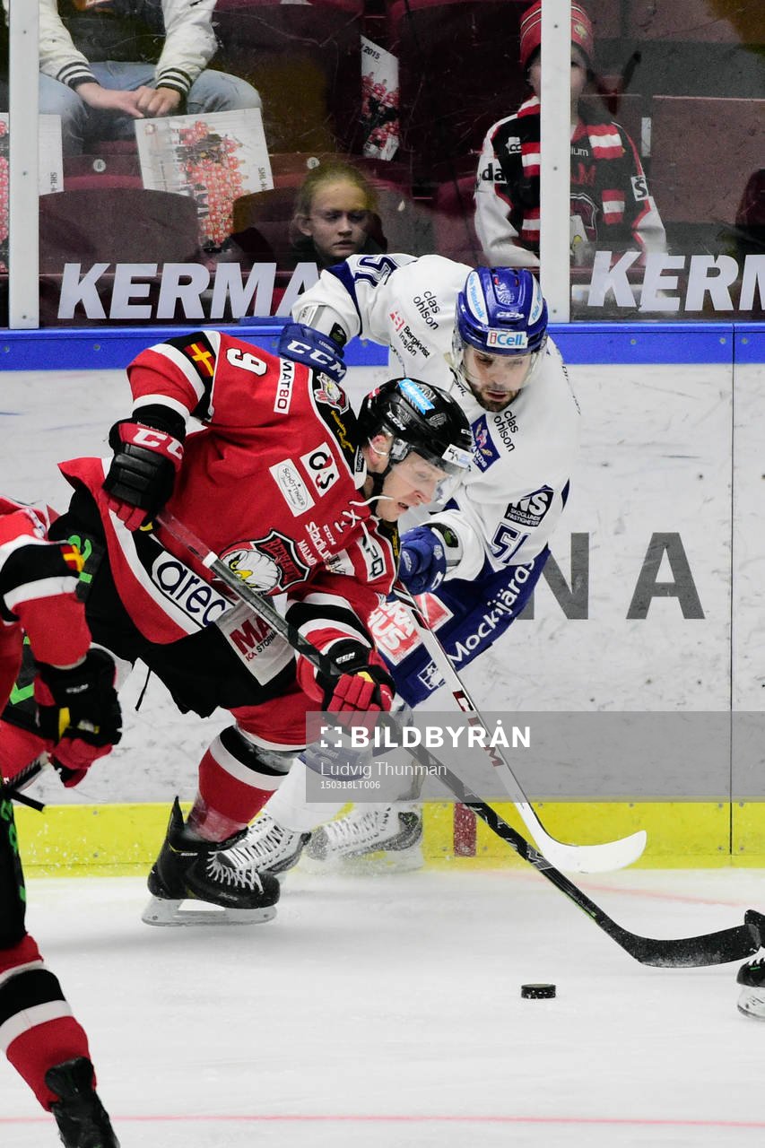 Malmö Redhawks Frederik Storm och Leksands Kevin Kapstad