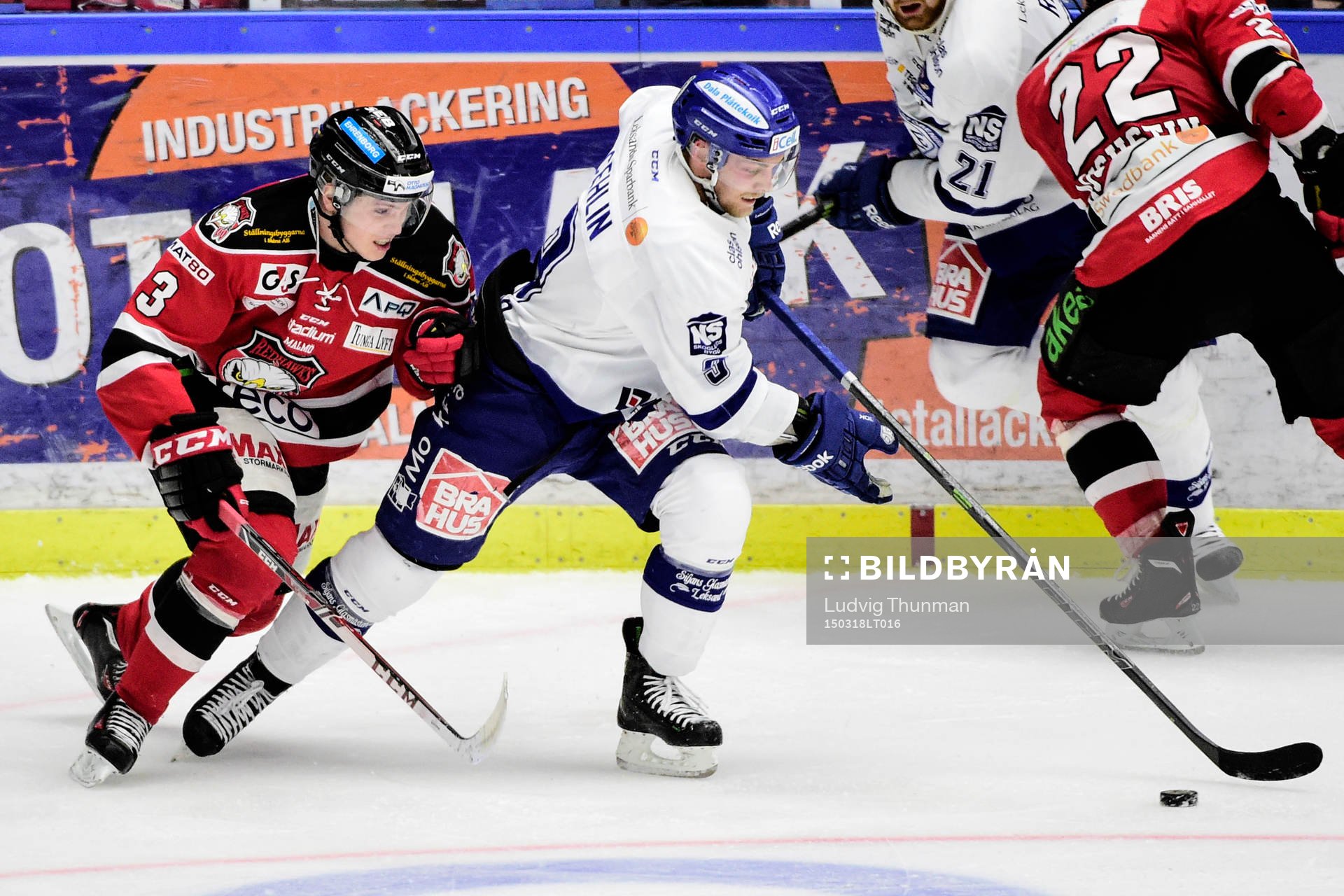 Malmö Redhawks Christoffer Forsberg och Leksands Patrick