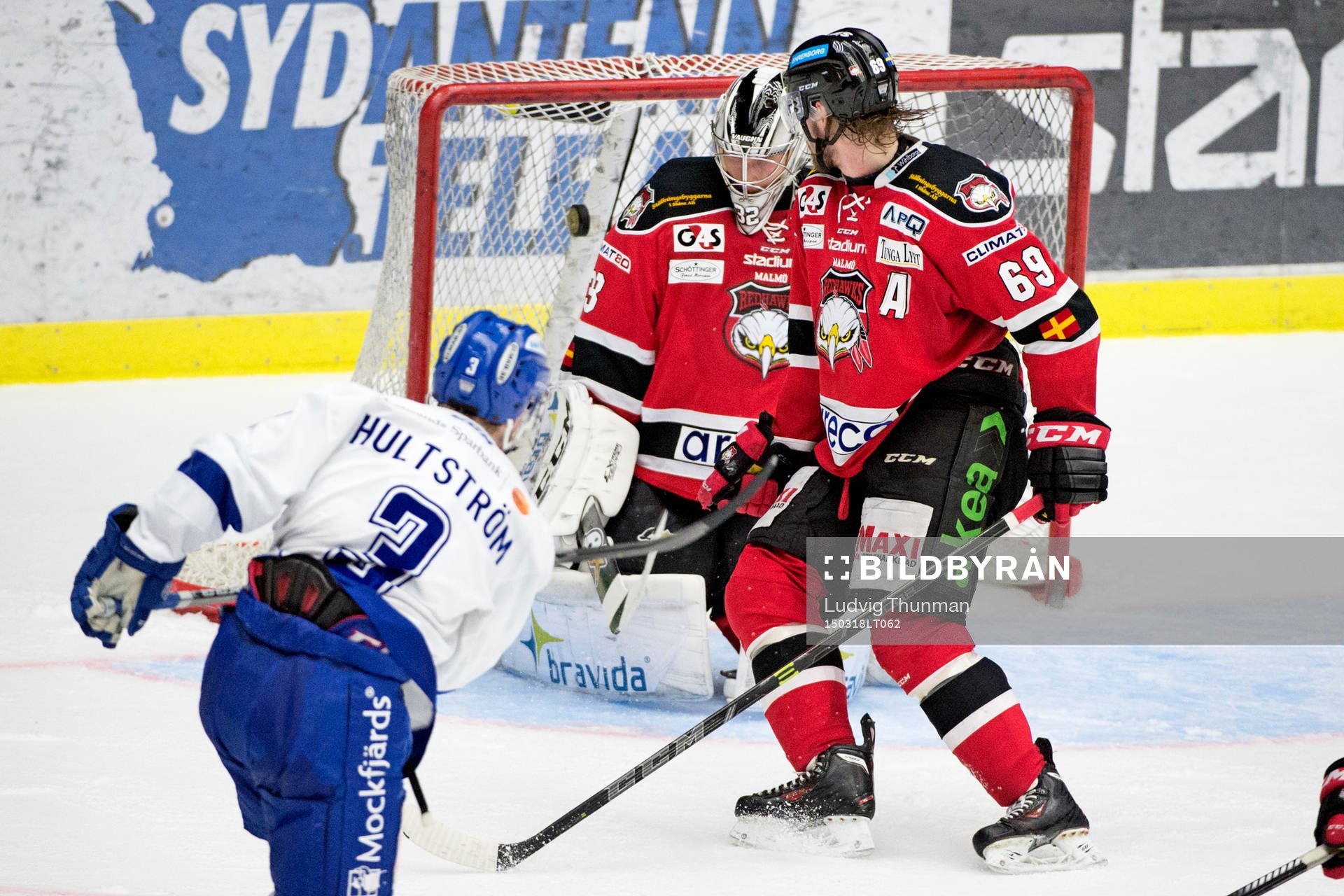 Leksands Linus Hultström gör 2-1 bakom Malmö Redhawks