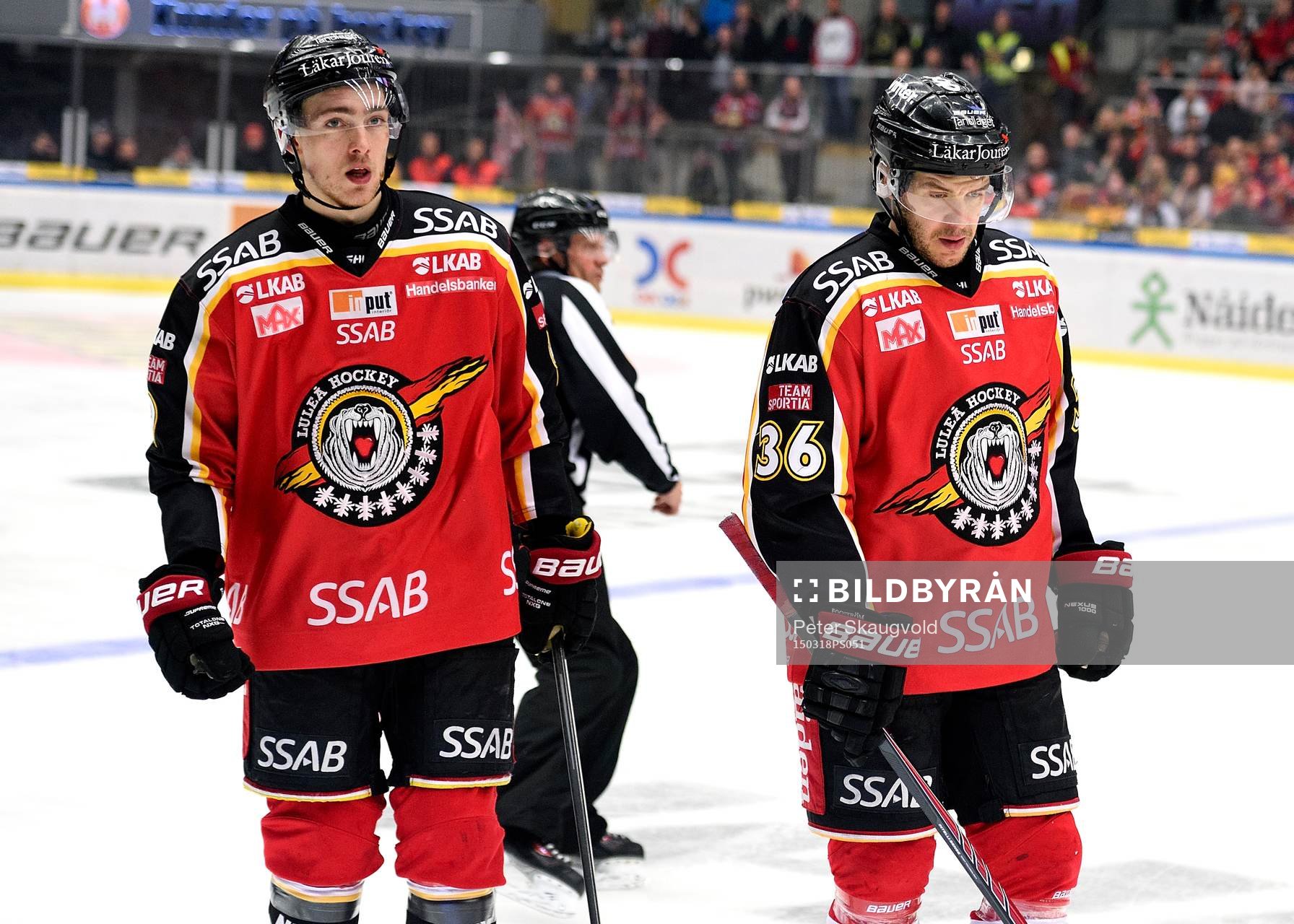 Luleås Johan Forsberg(v) och Niklas Fogström(h)