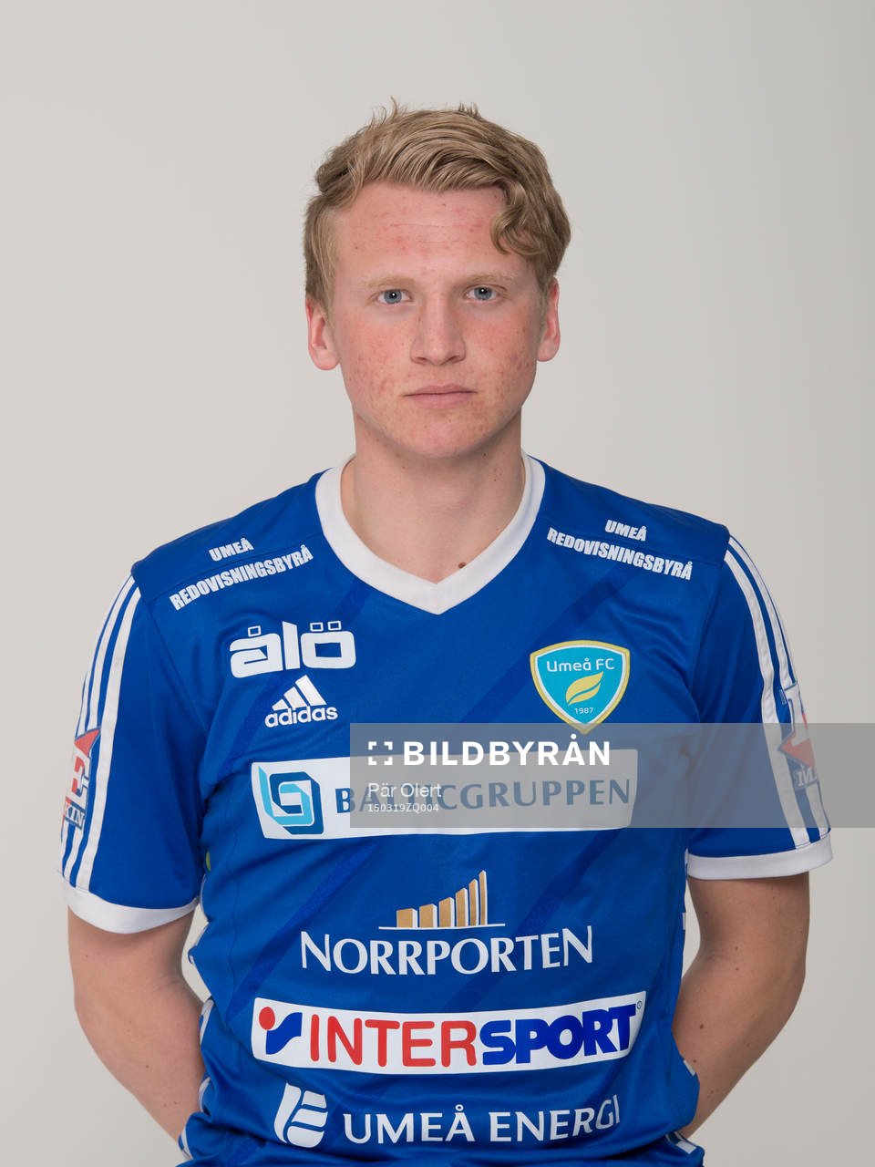 Axel Fällman poserar för ett porträtt den 19 mars 2015 i Umeå