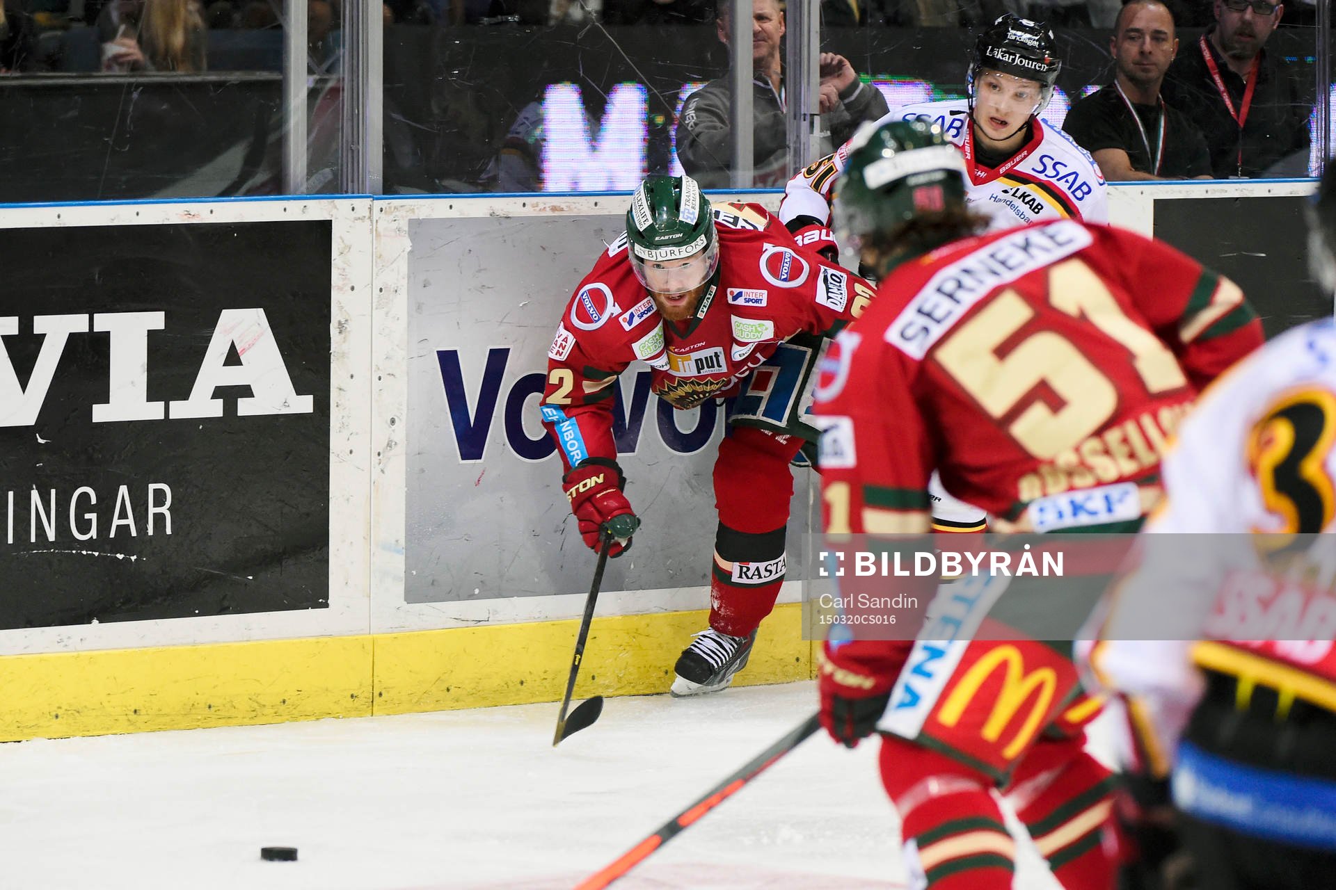 Frölundas Robin Figren och Luleås Kristian Näkyvä