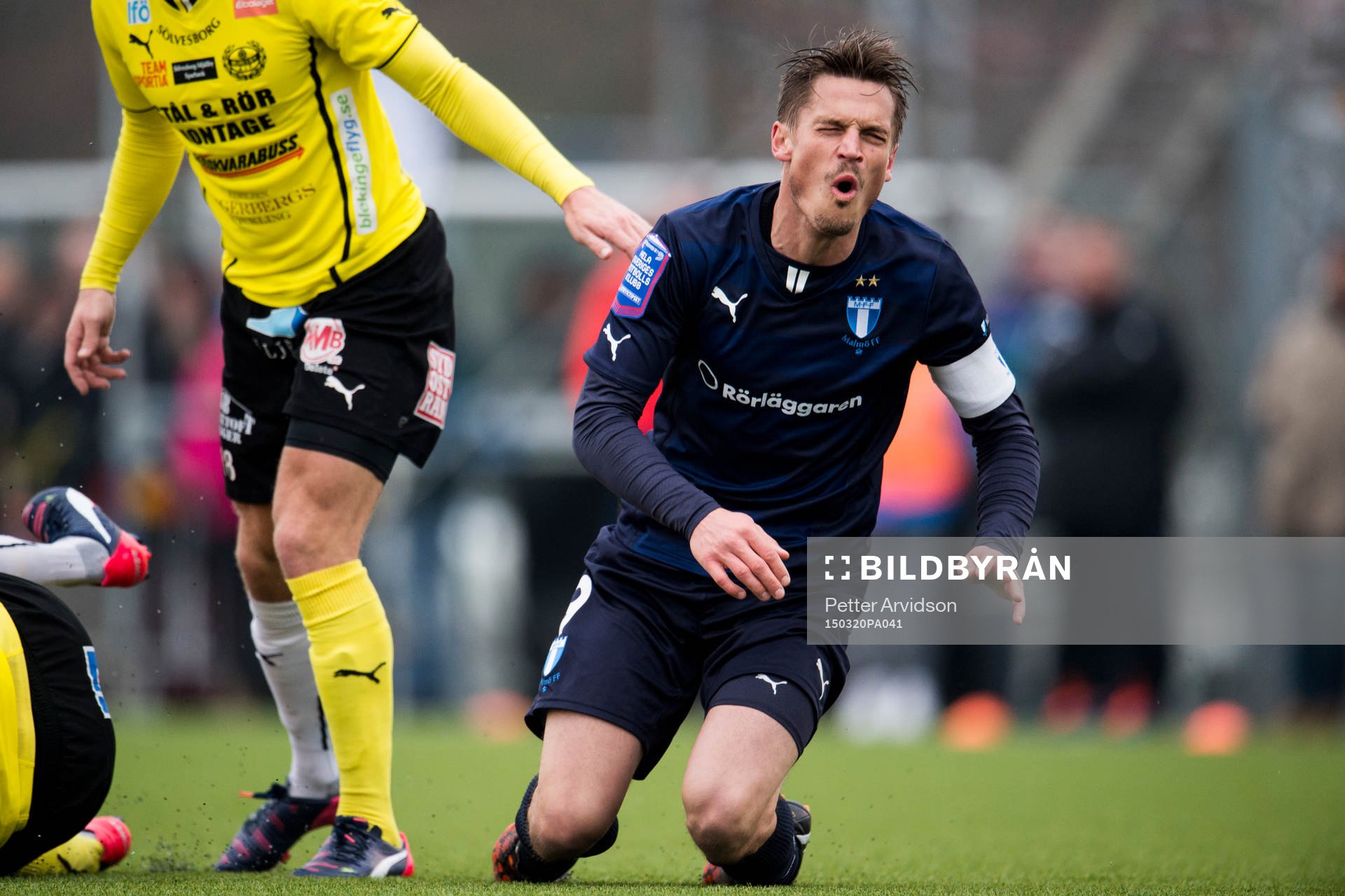 Malmö FFs Markus Rosenberg grinar illa