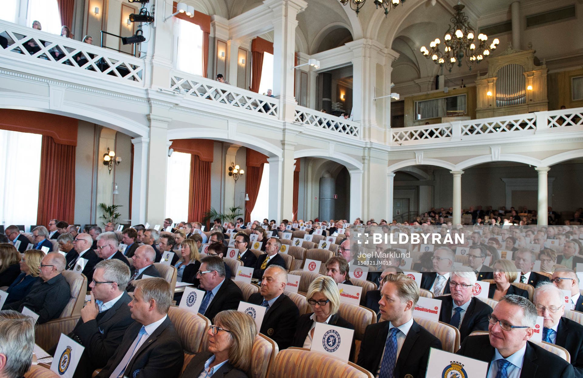 Delegater under Svenska Fotbollförbundets årsmöte den 21 mars 2015 i Stockholm.