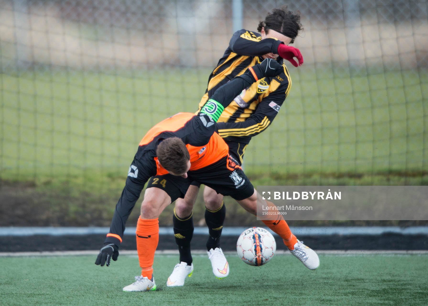  i träningsmatchen i fotboll mellan IFK Kristianstad och Kristianstads FF i Förslöv 21 mars 2015.