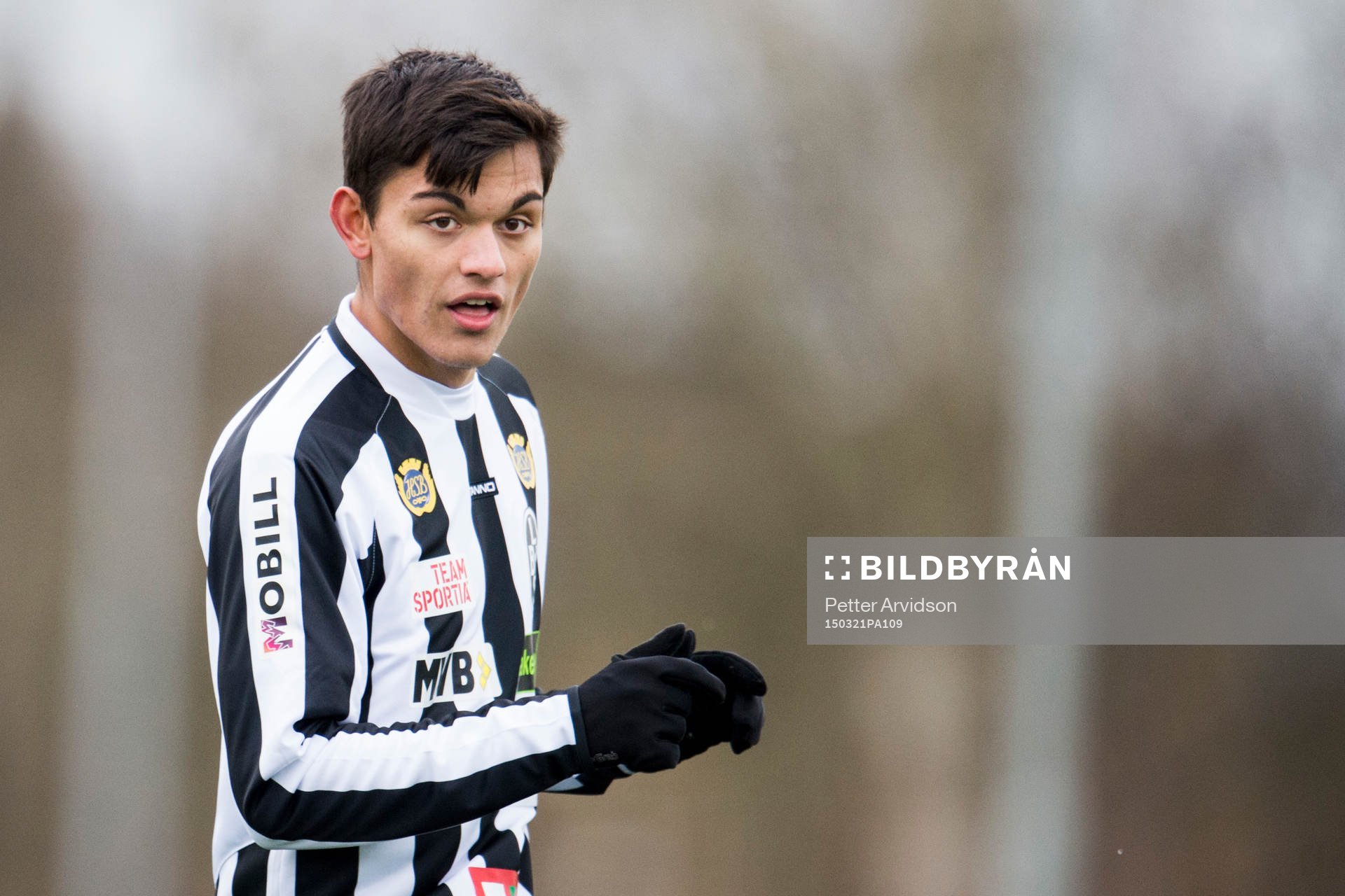 Landskronas Alexander Hyllander Gull under en träningsmatch i fotboll mellan Landskrona och Ängelholm den 21 mars 2015 i Landskrona.