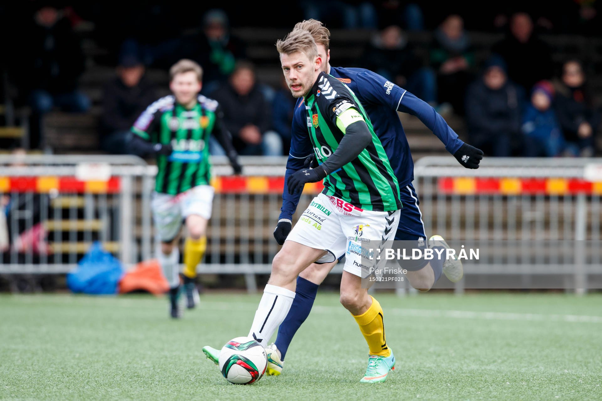 Gais Patrik Ingelsten under träningsmatchen i fotboll mellan Utsikten och Gais den 21 mars 2015 i Göteborg.