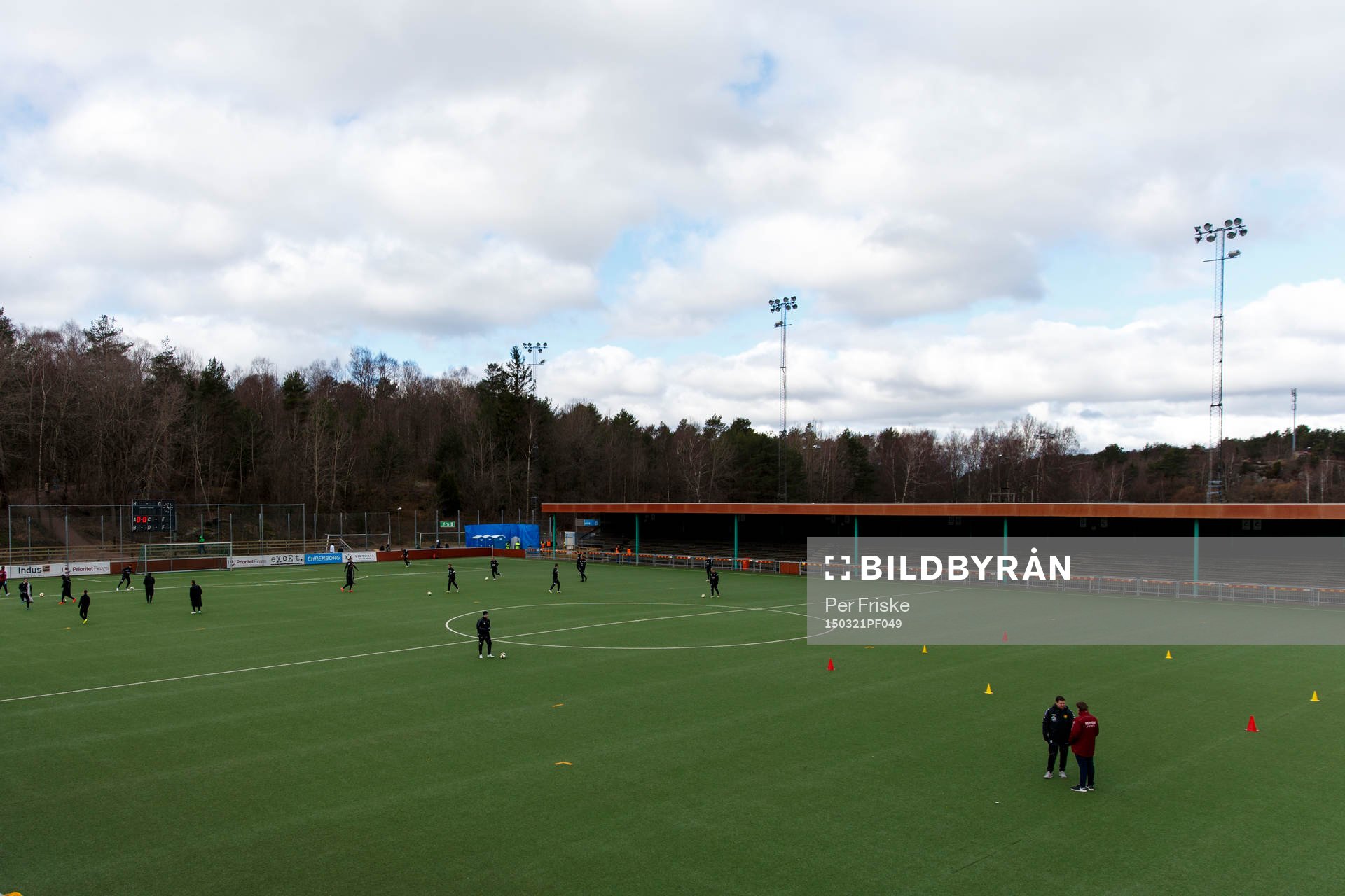 Generell vy över Ruddalen inför träningsmatchen i fotboll mellan Utsikten och Gais den 21 mars 2015 i Göteborg.