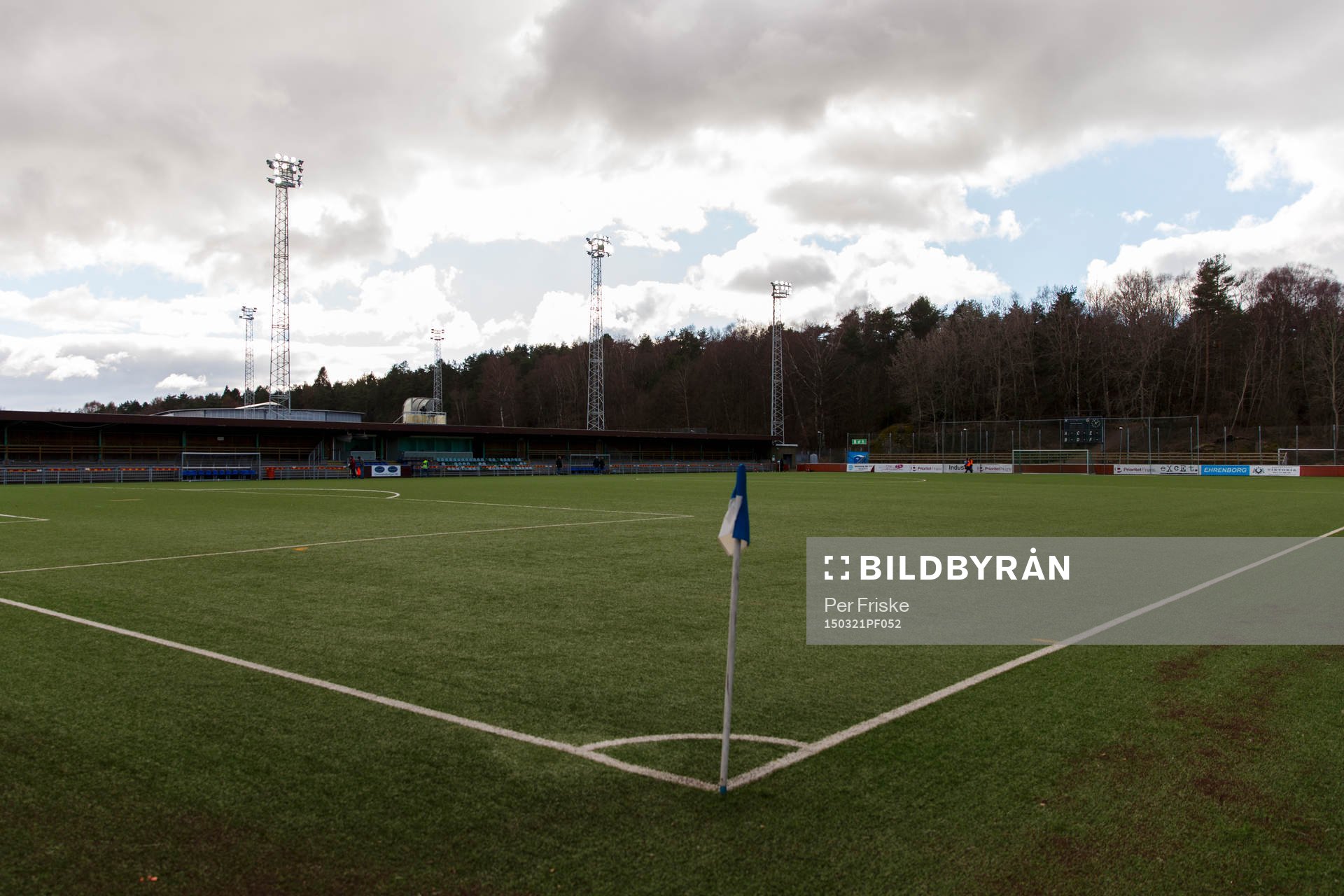 Generell vy över Ruddalen inför träningsmatchen i fotboll mellan Utsikten och Gais den 21 mars 2015 i Göteborg.
