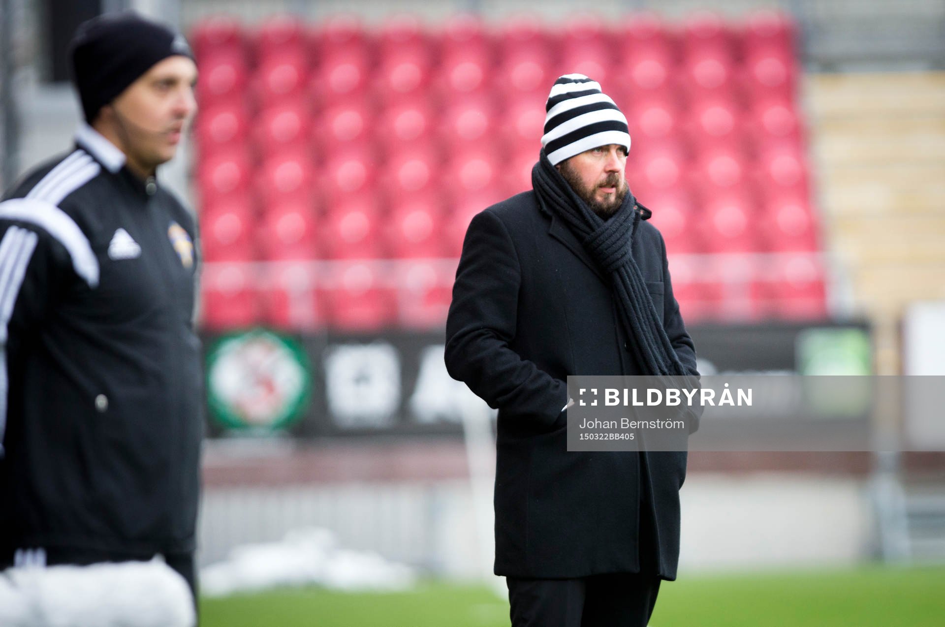 Örebros tränare Alexander Axén under fotbollsmatchen i Svenska cupen mellan Örebro och Elfsborg den 22 mars 2015 i Örebro.