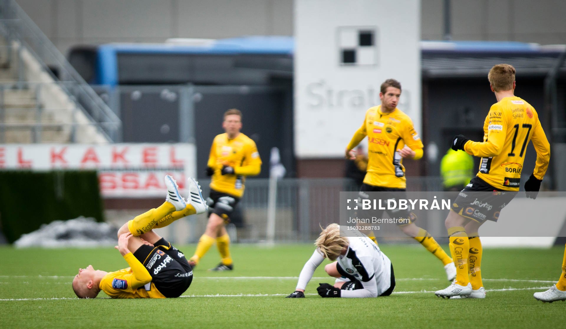Elfsborgs Sebastian Holmén ligger ner och har ont