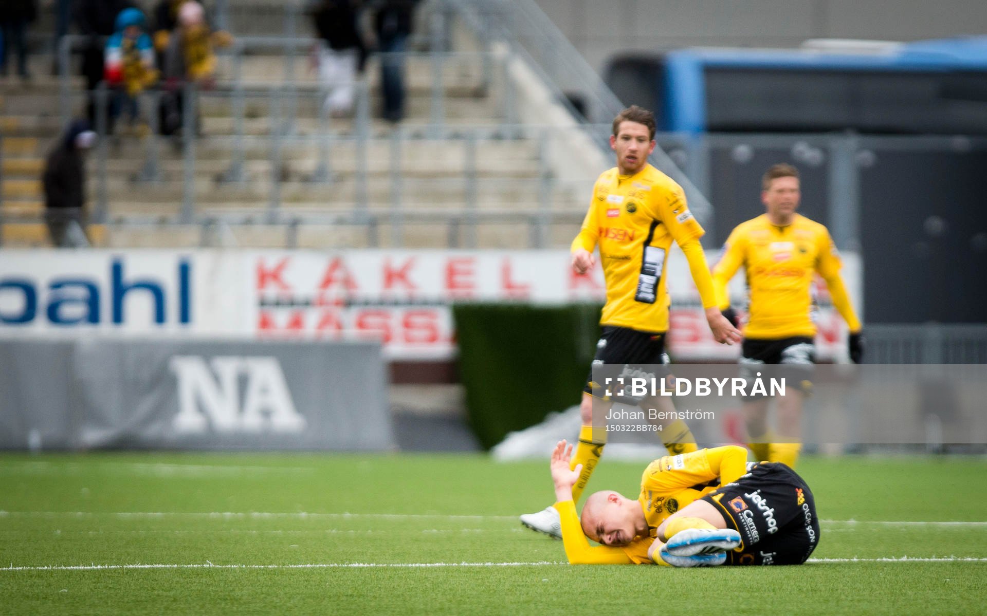 Elfsborgs Sebastian Holmén ligger ner och har ont