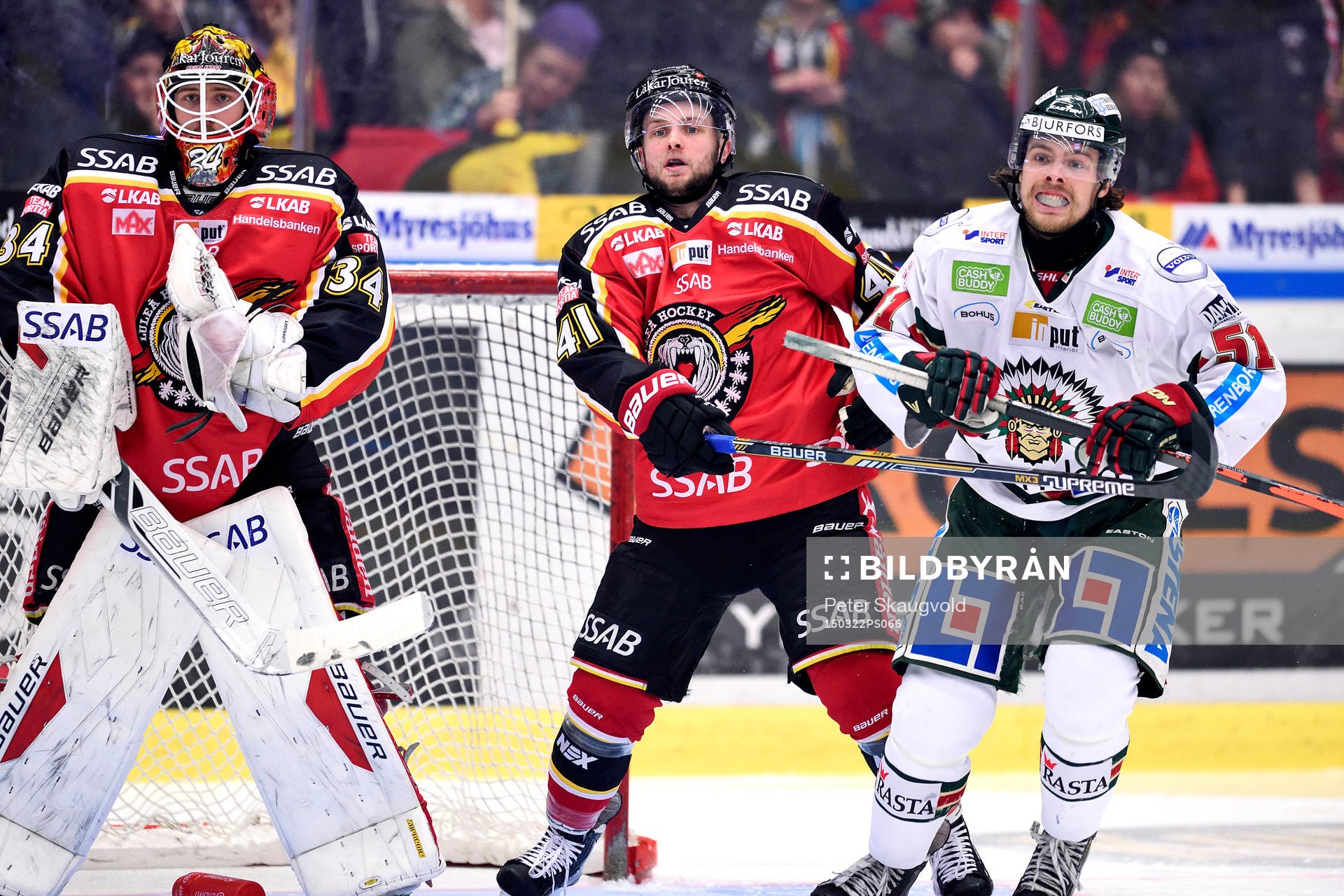 Luleås Chad Billins och Frölundas Mats Rosseli Olsen