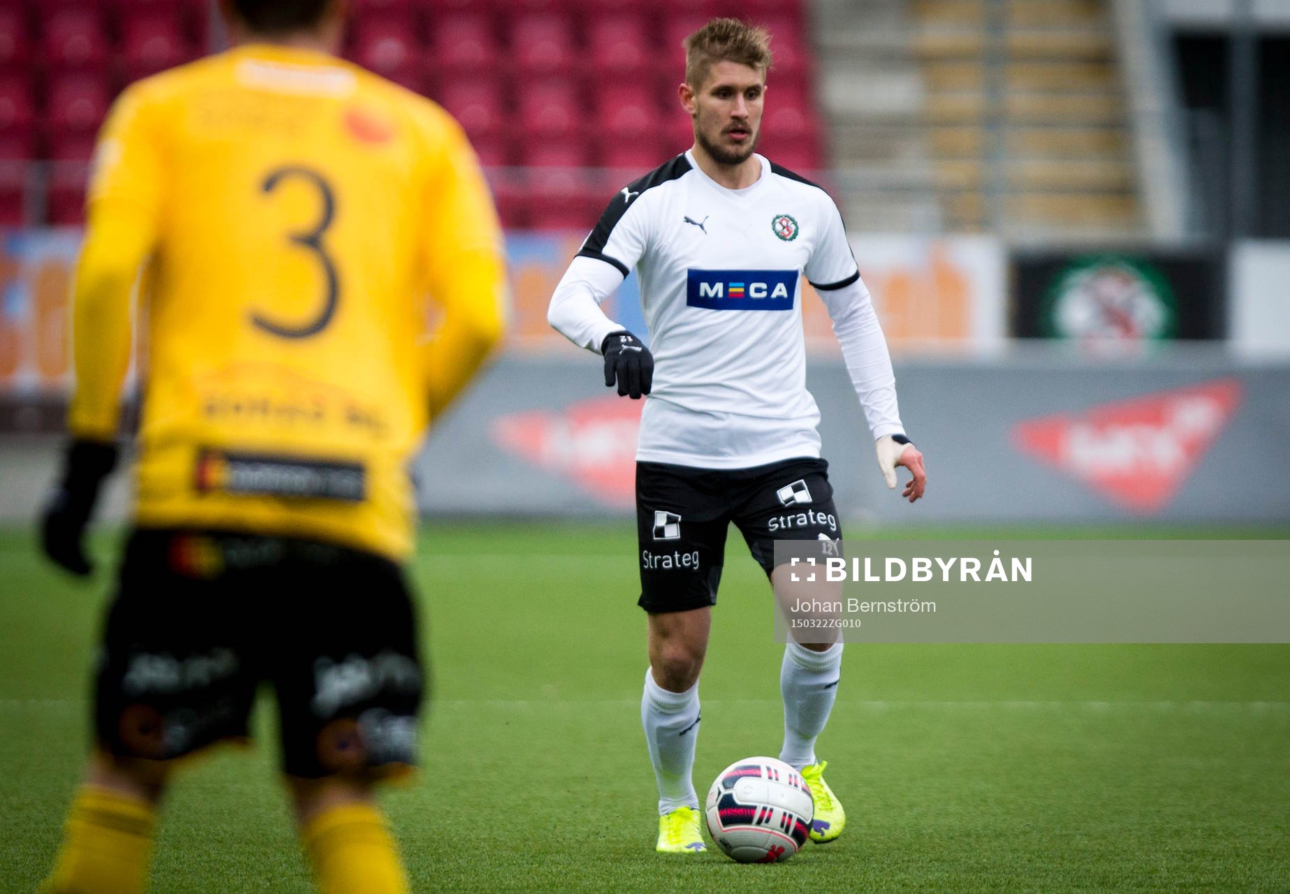 Örebros Daniel Björnqvist under fotbollsmatchen i Svenska cupen mellan Örebro och Elfsborg den 22 mars 2015 i Örebro.