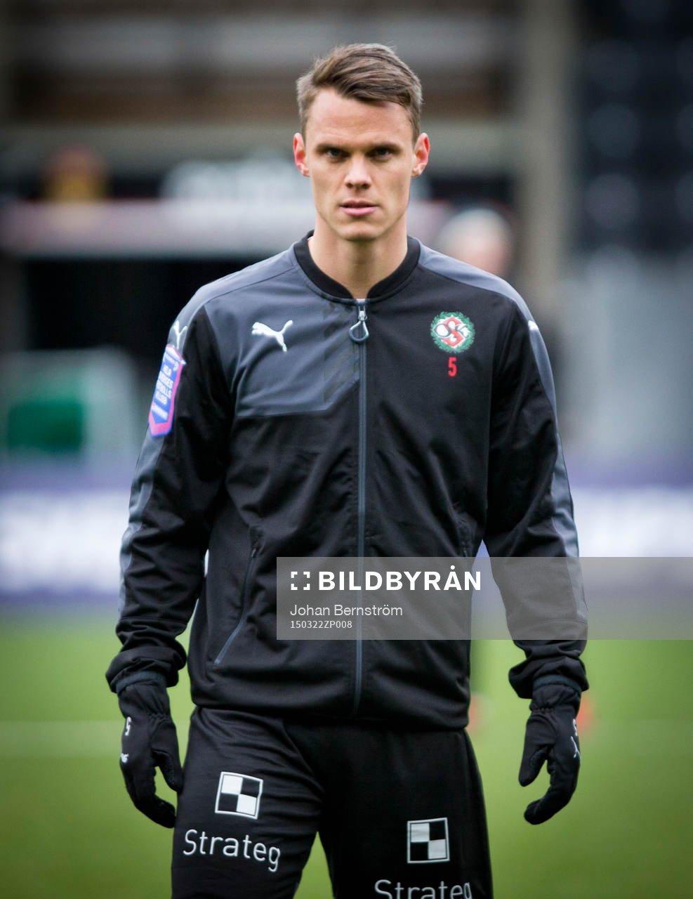 Örebros Erik Moberg  under fotbollsmatchen i Svenska cupen mellan Örebro och Elfsborg den 22 mars 2015 i Örebro.