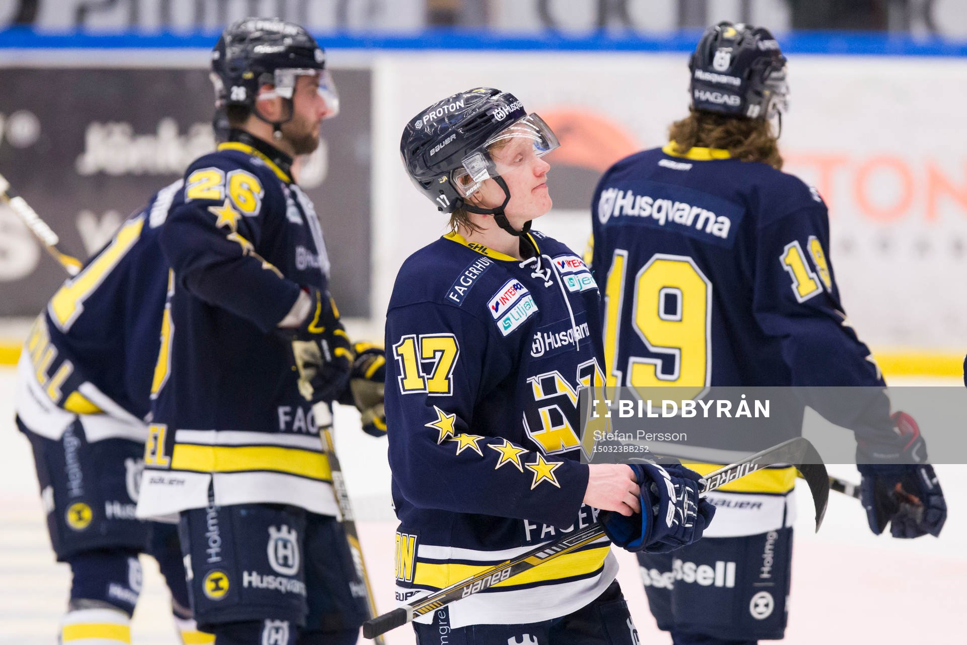 s Riley Holzapfel, Emil Johansson och Erik Andersson deppar