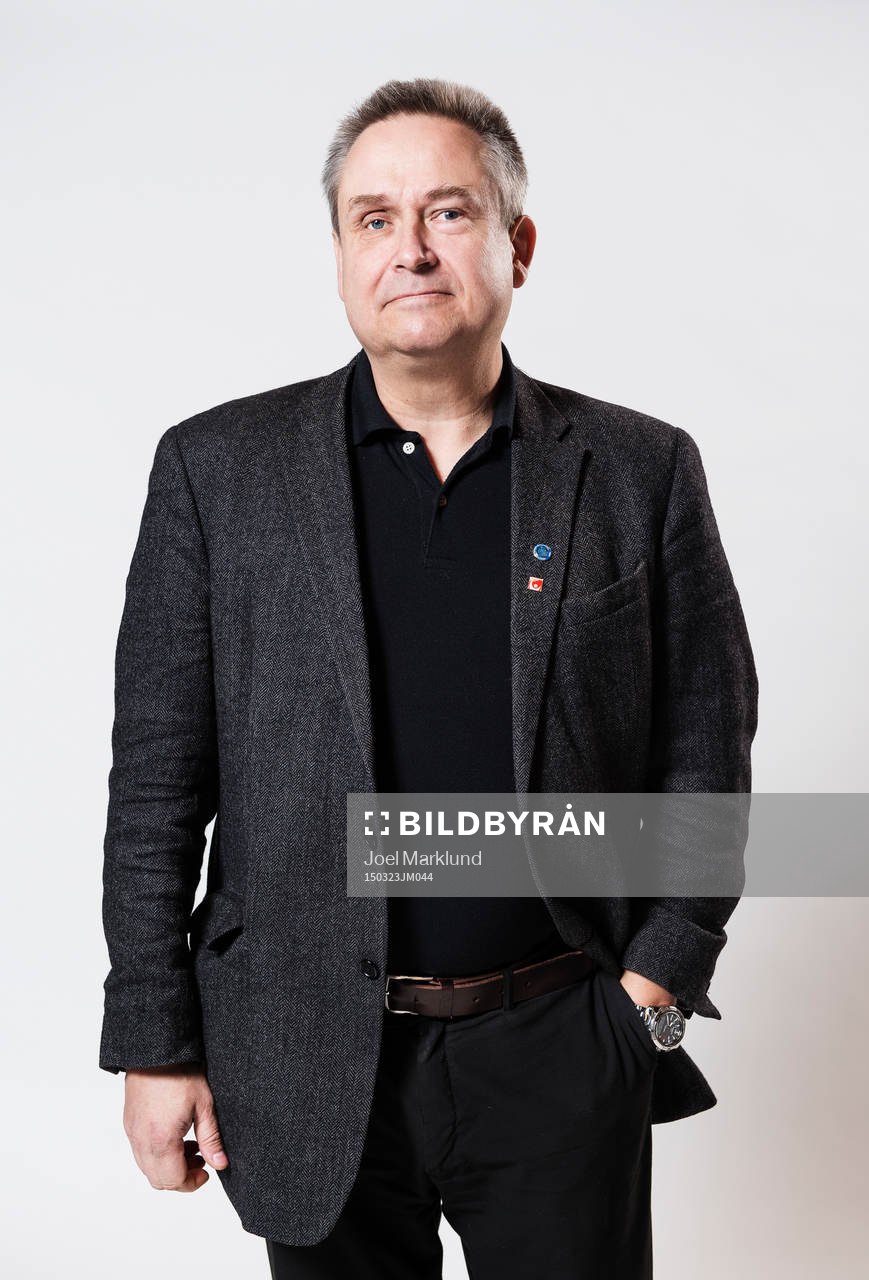 Mats Enquist, Svensk Elitfotboll, poserar för ett porträtt under en upptaktsträff för Allsvenskan i fotboll den 23 mars 2015 i Stockholm.