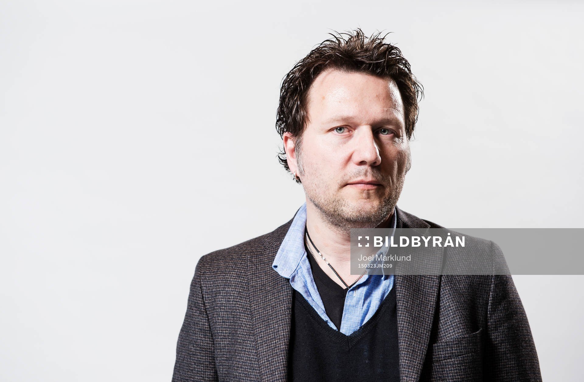 Per Blohm poserar för ett porträtt under en upptaktsträff för Allsvenskan i fotboll den 23 mars 2015 i Stockholm.