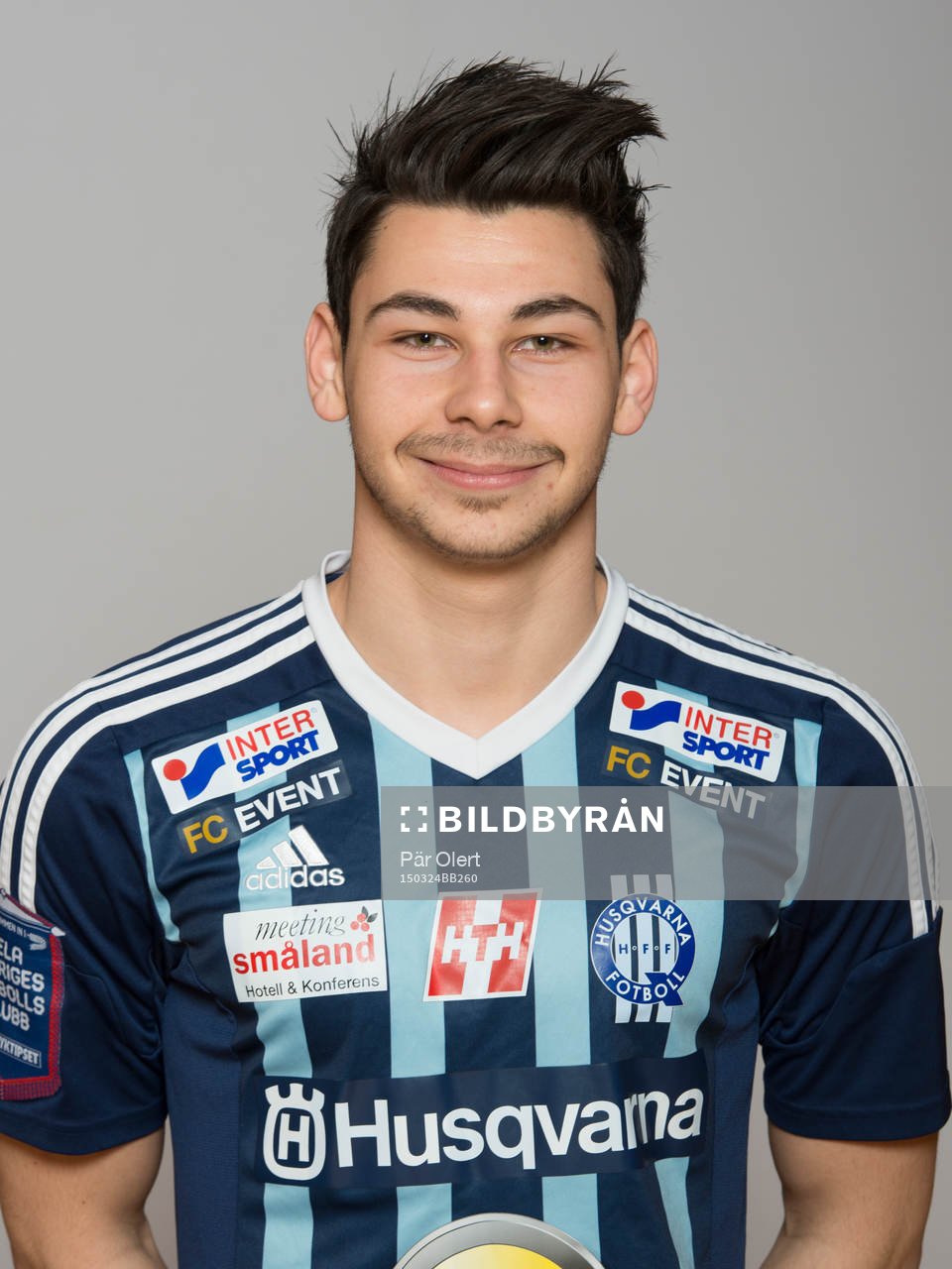 Emin Dugic poserar för ett porträtt den 24 mars 2015 i Husqvarna.
