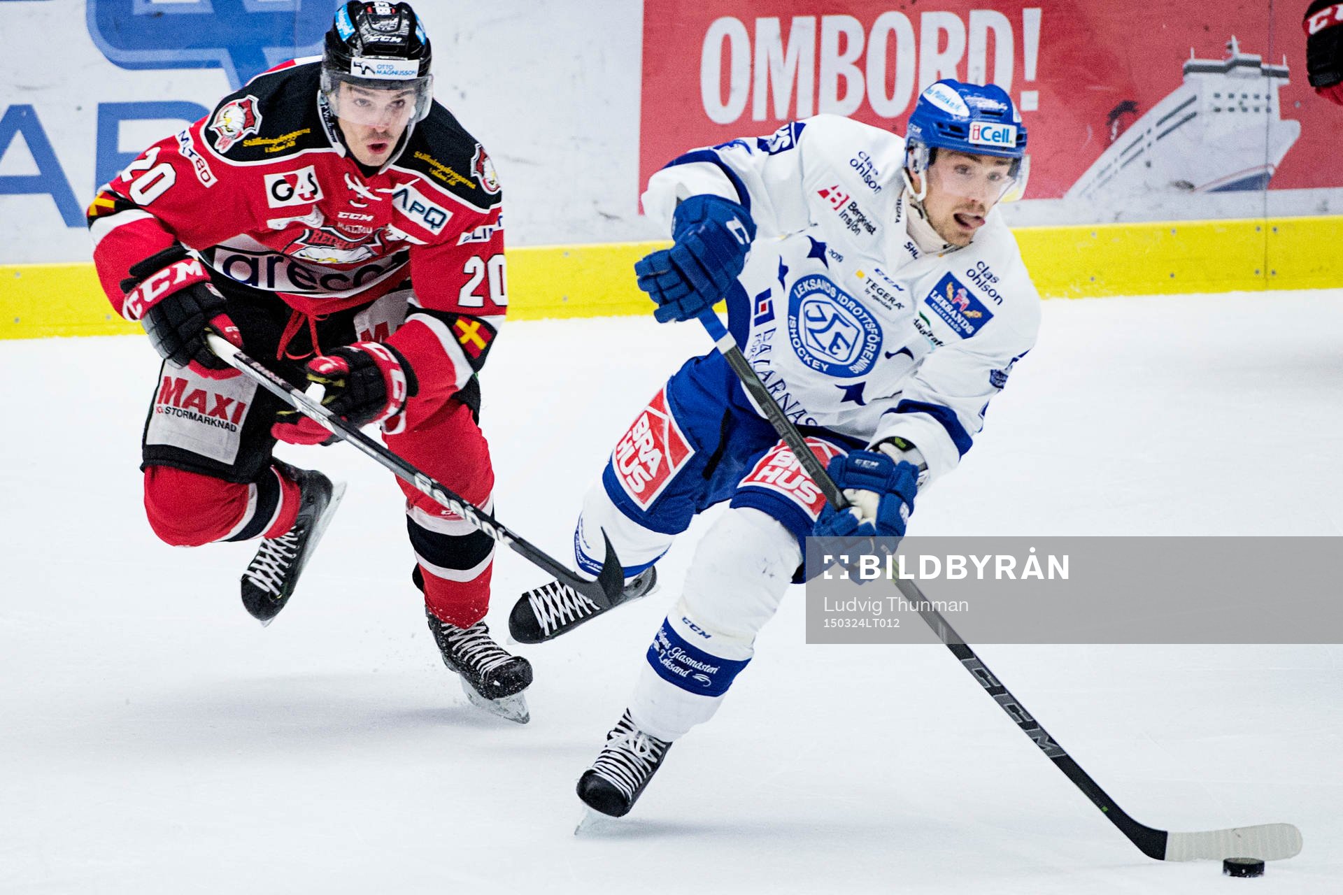 Malmö Redhawks Henrik Hetta jagar Leksands Robin Gartner