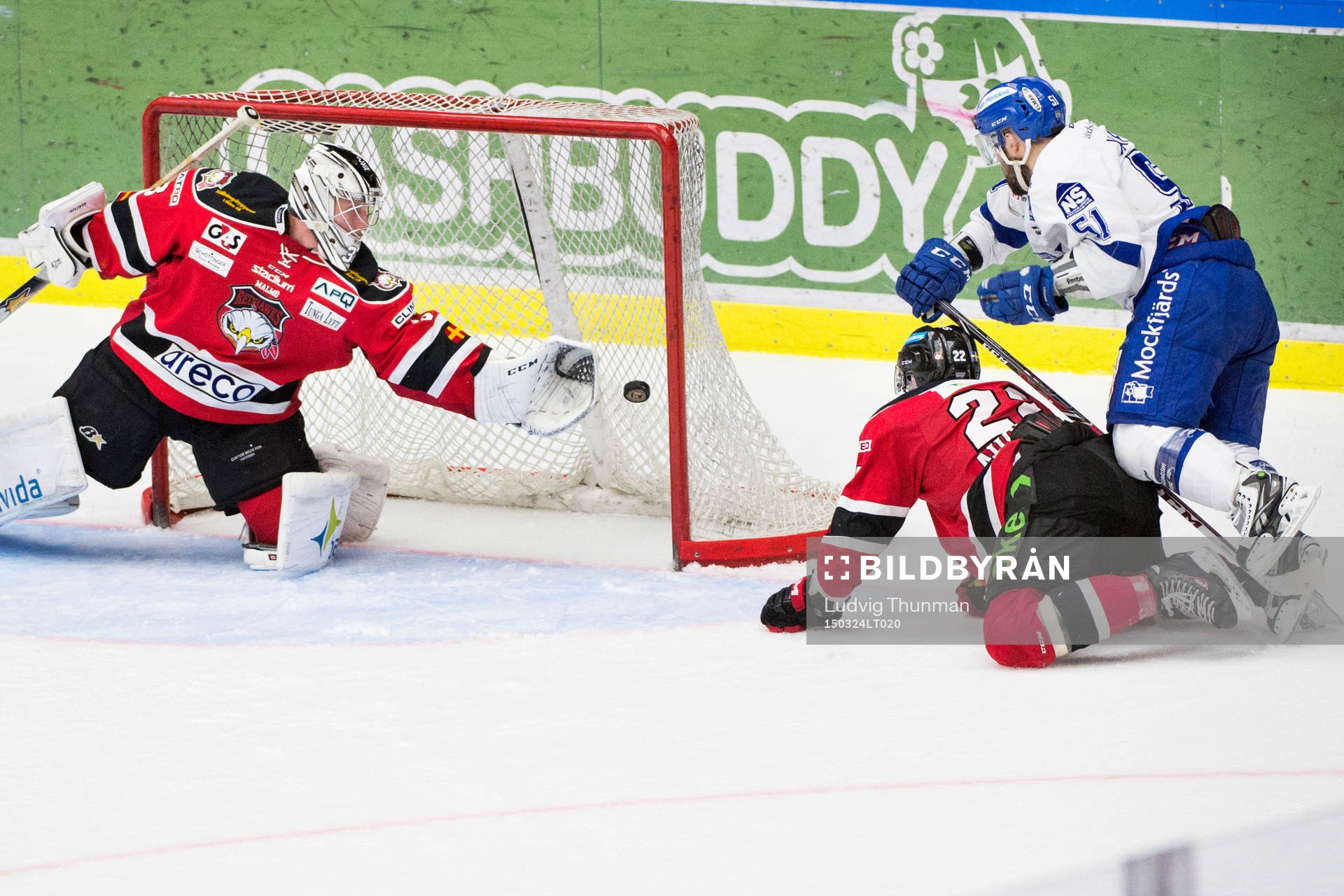 Leksands Kevin Kapstad gör 2-1 bakom Malmö Redhawks