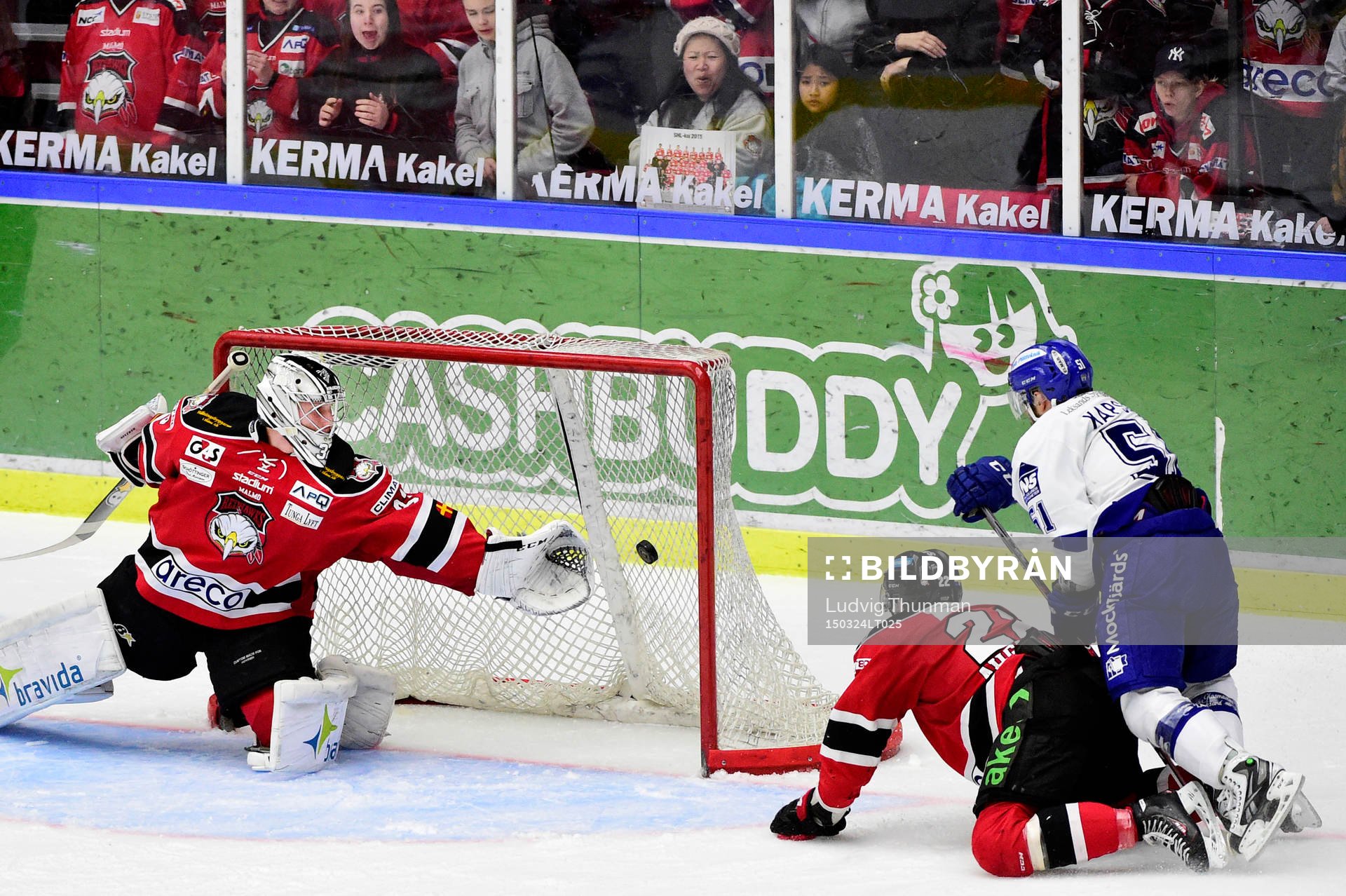 Leksands Kevin Kapstad gör 2-1 bakom Malmö Redhawks