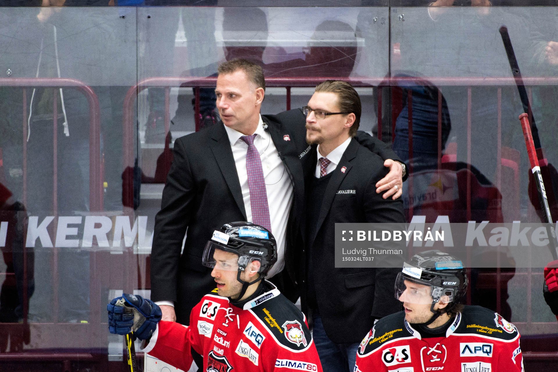 Malmö Redhawks tränare Mats Lusth och assisterande