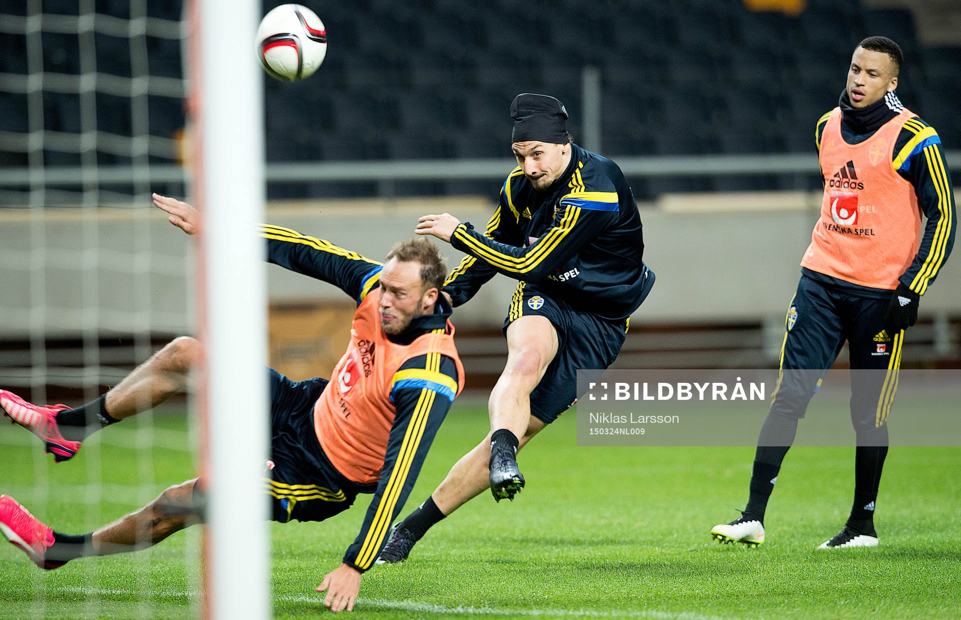 Sveriges Zlatan Ibrahimovic, Andreas Granqvist och Martin