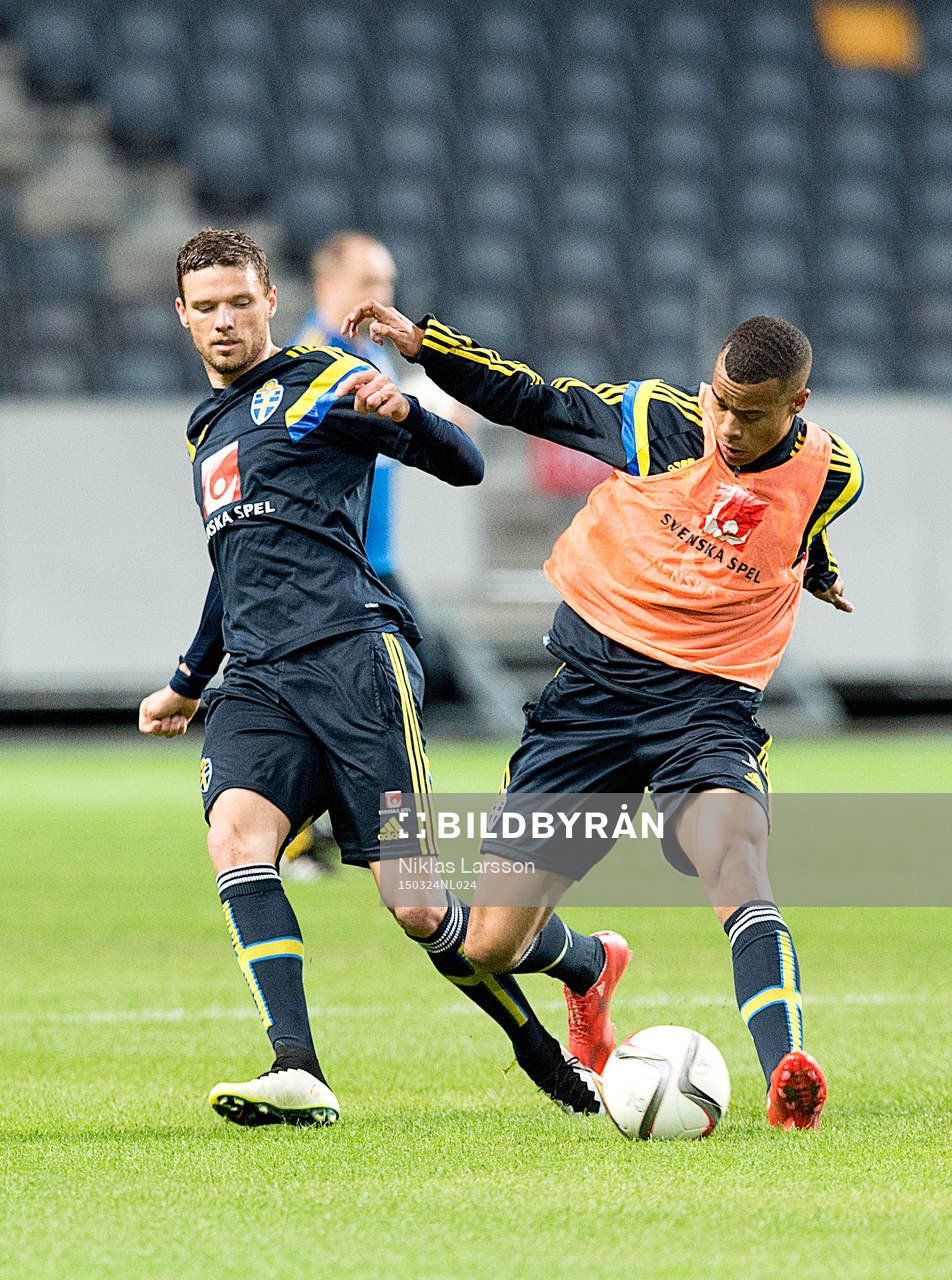 Sveriges Marcus Berg och Robin Quaison