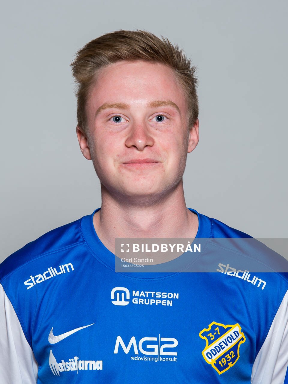 Oddevolds Adam Engelbrektsson poserar för ett porträtt 25 mars 2015 i Uddevalla.