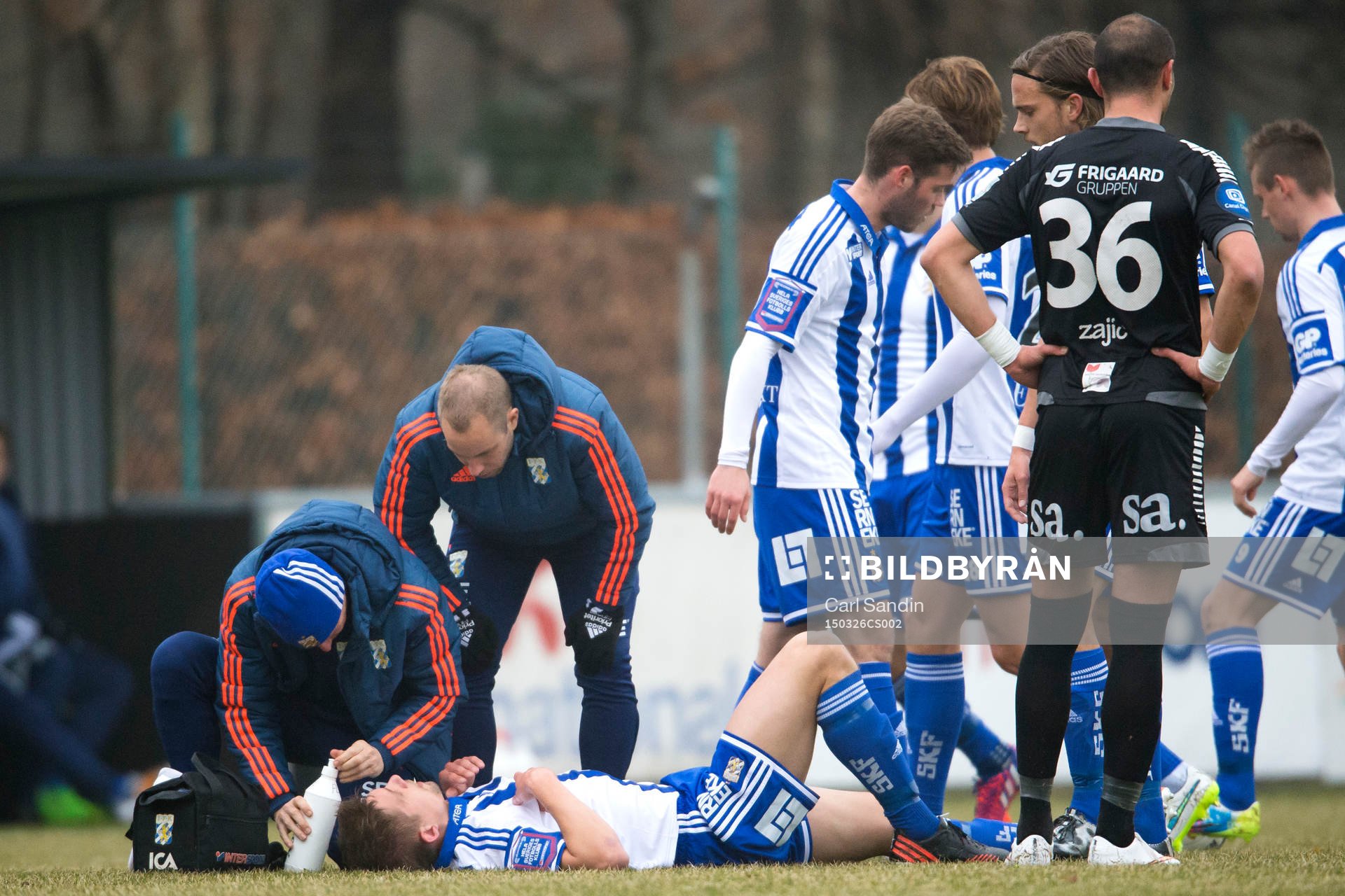 IFK Göteborgs Mikael Boman skadar sig
