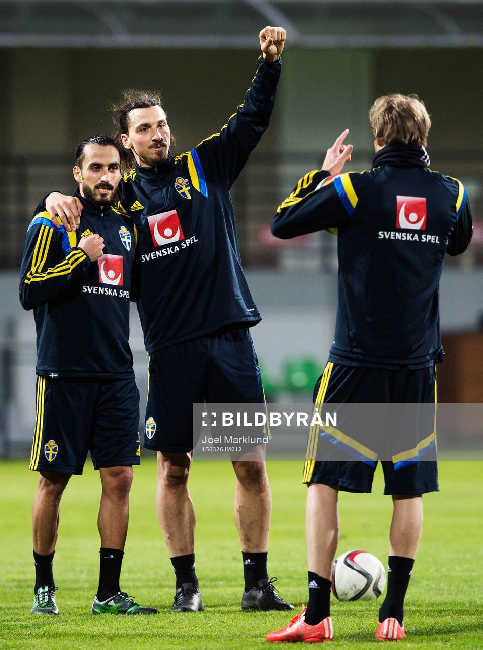 Erkan Zengin och Zlatan Ibrahimovic jublar framför Ola