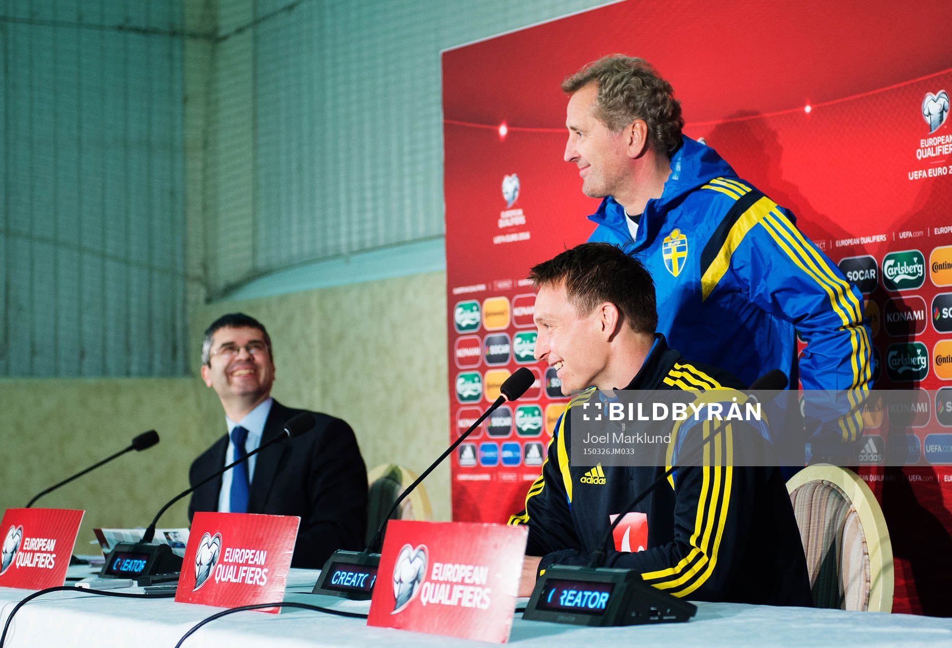 Kim Källström och förbundskapten Erik Hamrén