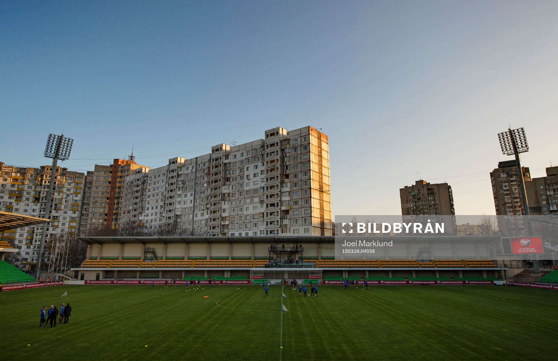 Det svenska fotbollslandslaget tränar