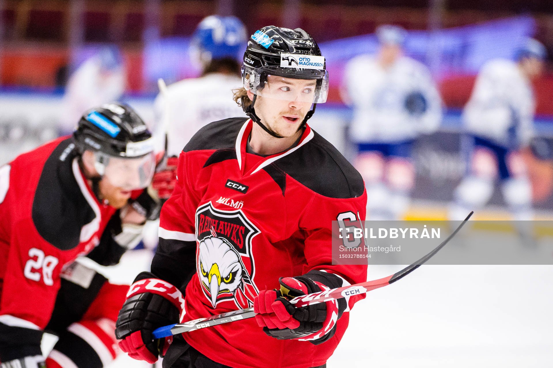 Malmö Redhawks Nicklas Jadeland före ishockeymatchen i