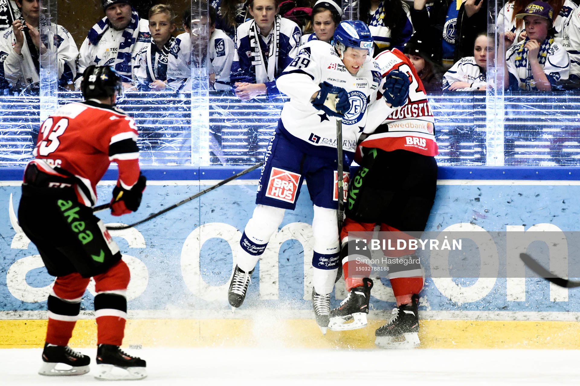 Leksands David Åslin och Malmö Redhawks Jeremias Augustin