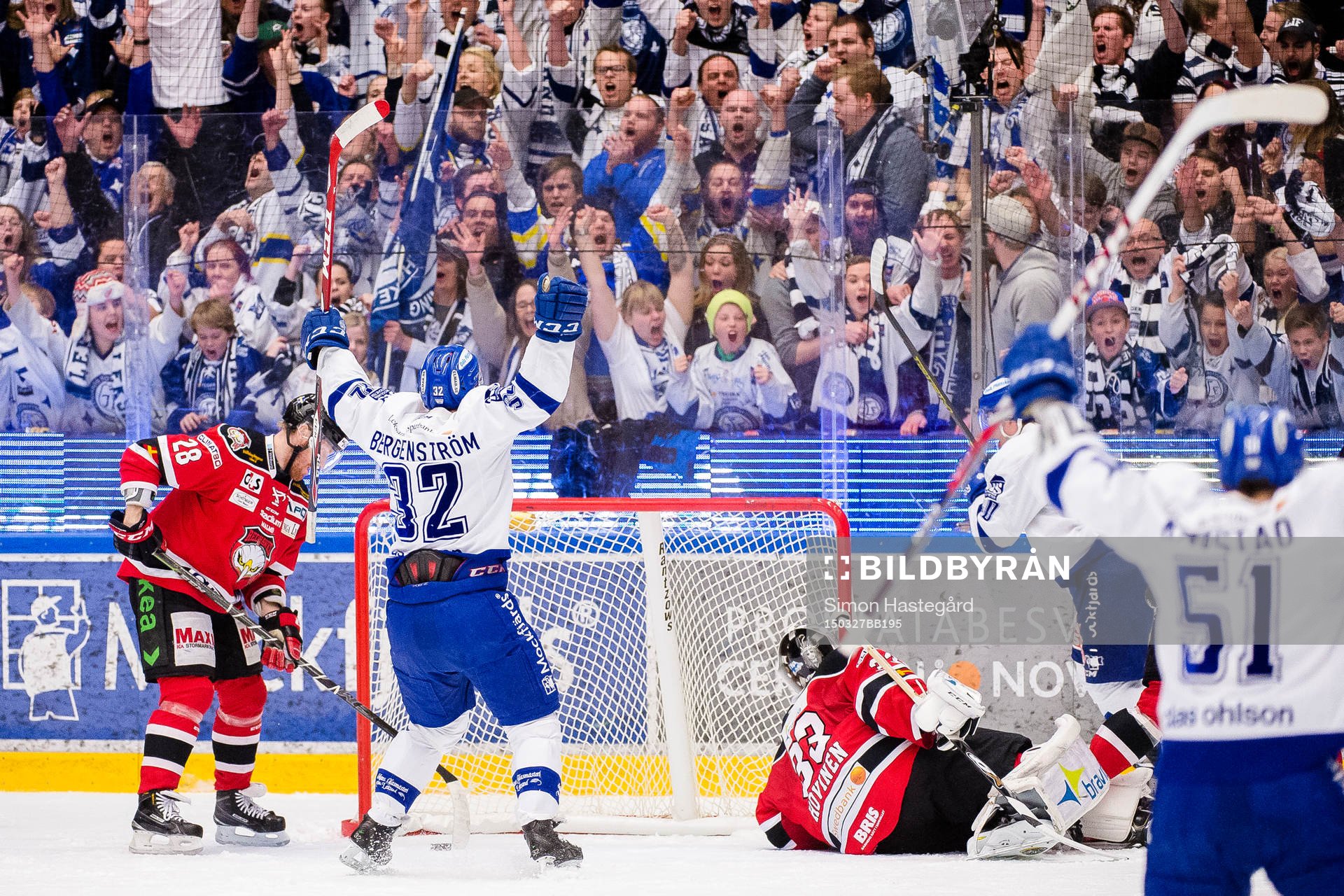 Leksands Jens Bergenström jublar