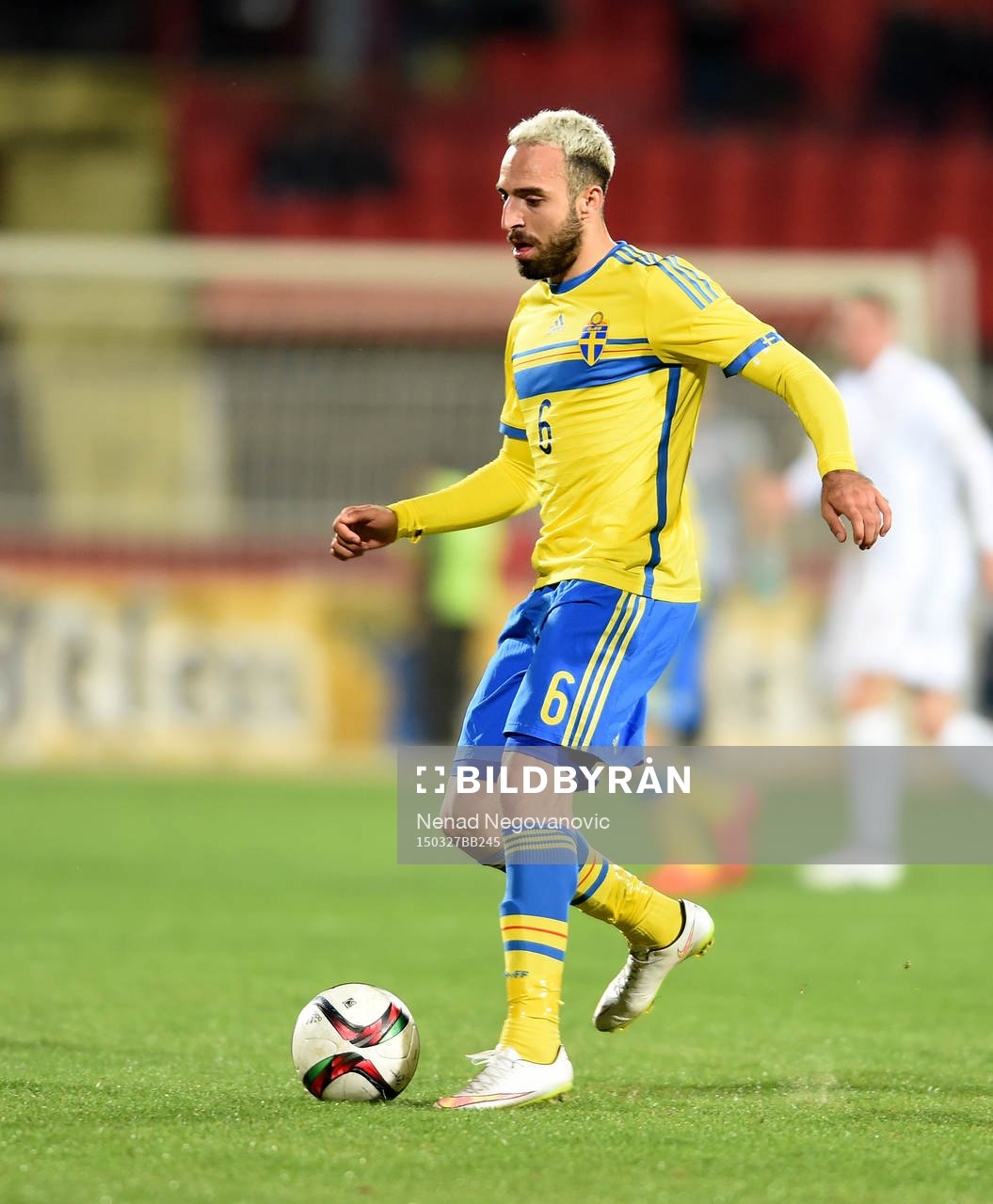 Sveriges Abdul Khalili under U21-fotbollslandskampen mellan Sverige och Serbien den 27 mars 2015 i Novi Sad. Abdulrahman Thalili