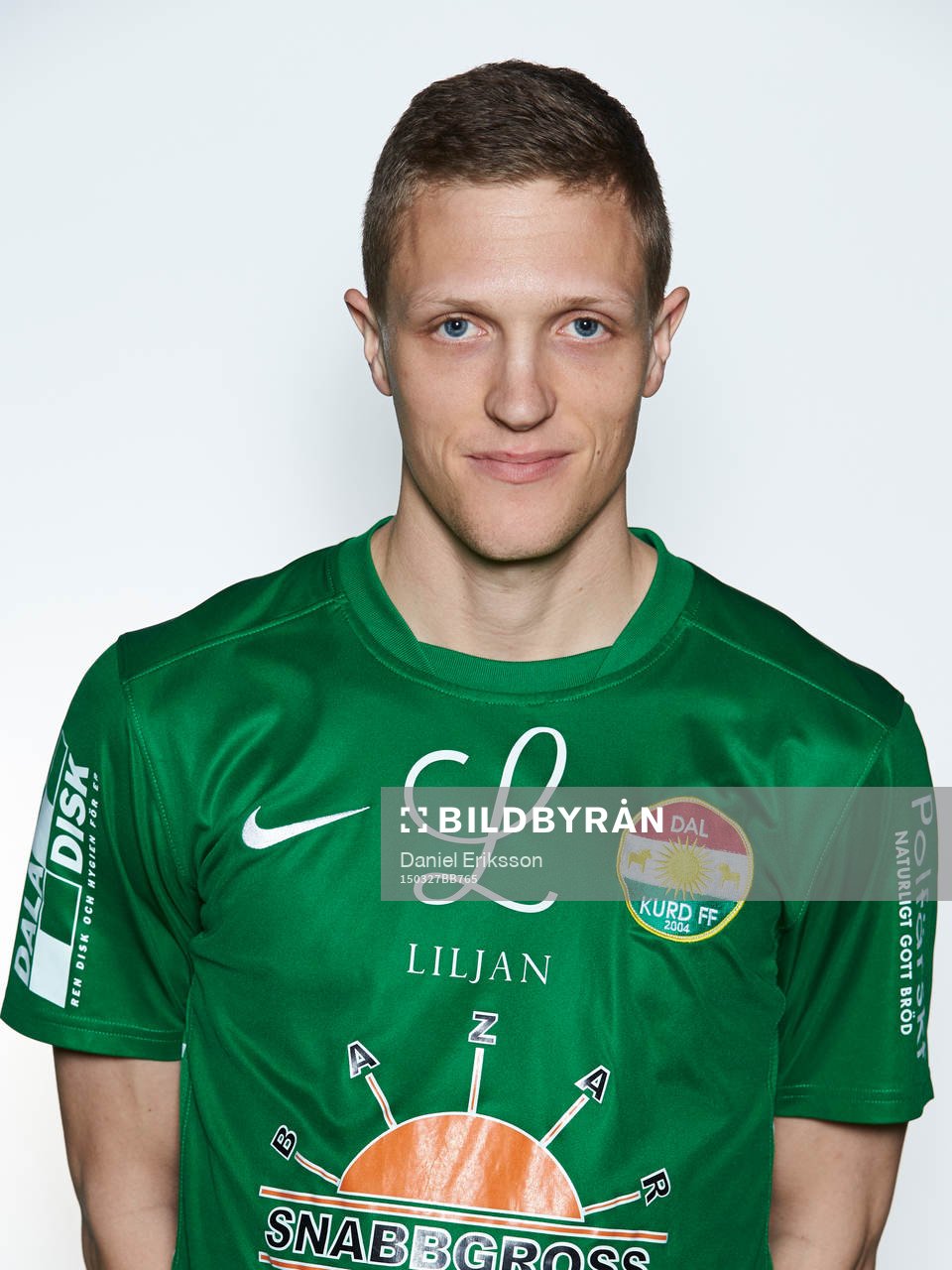 Dalkurd FFs Alexander Ekblad poserar för ett porträtt den 27 mars 2015 i Borlänge.