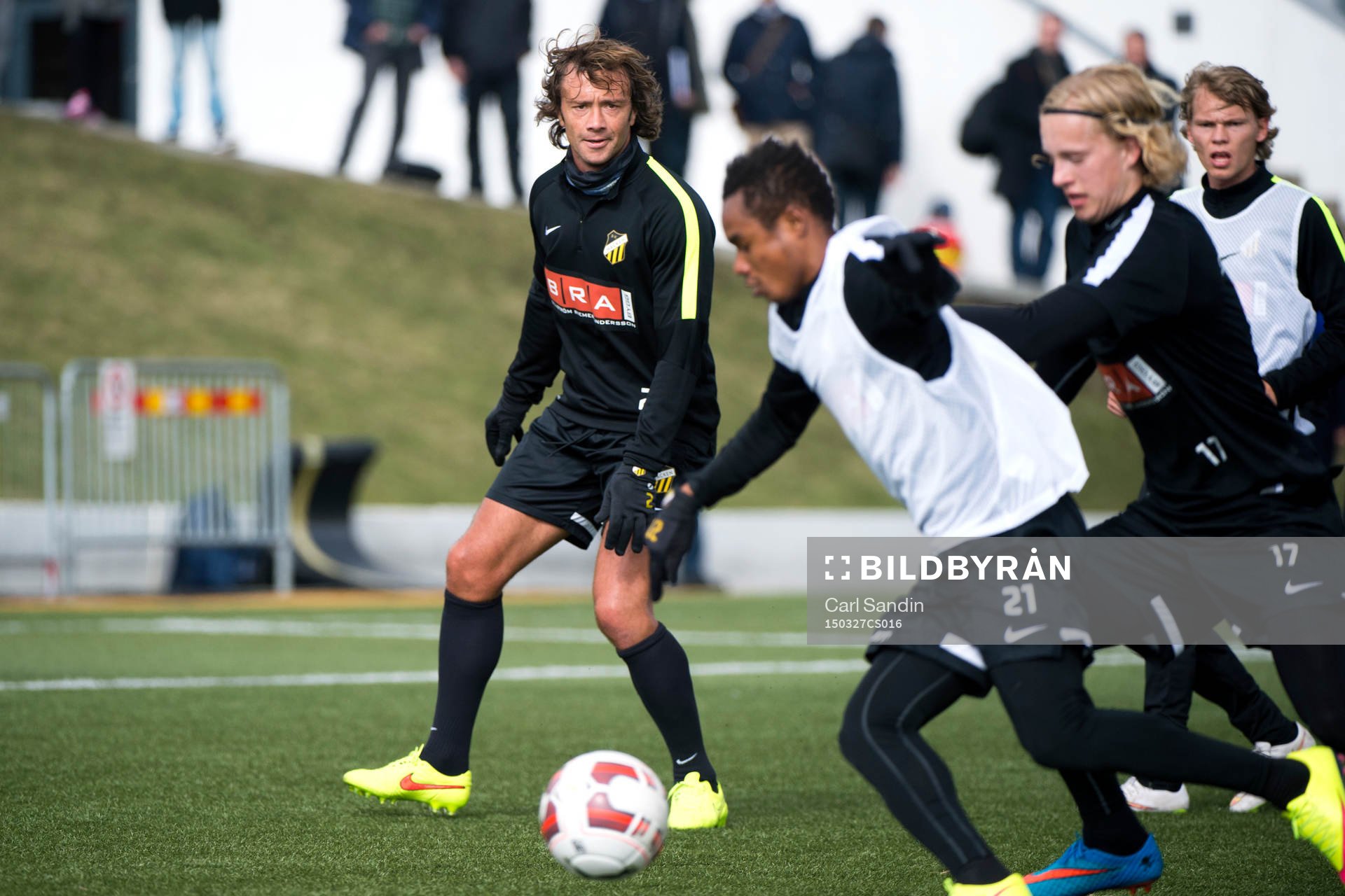 Diego Lugano under en träning med Häcken den 27 mars 2015 i Göteborg.