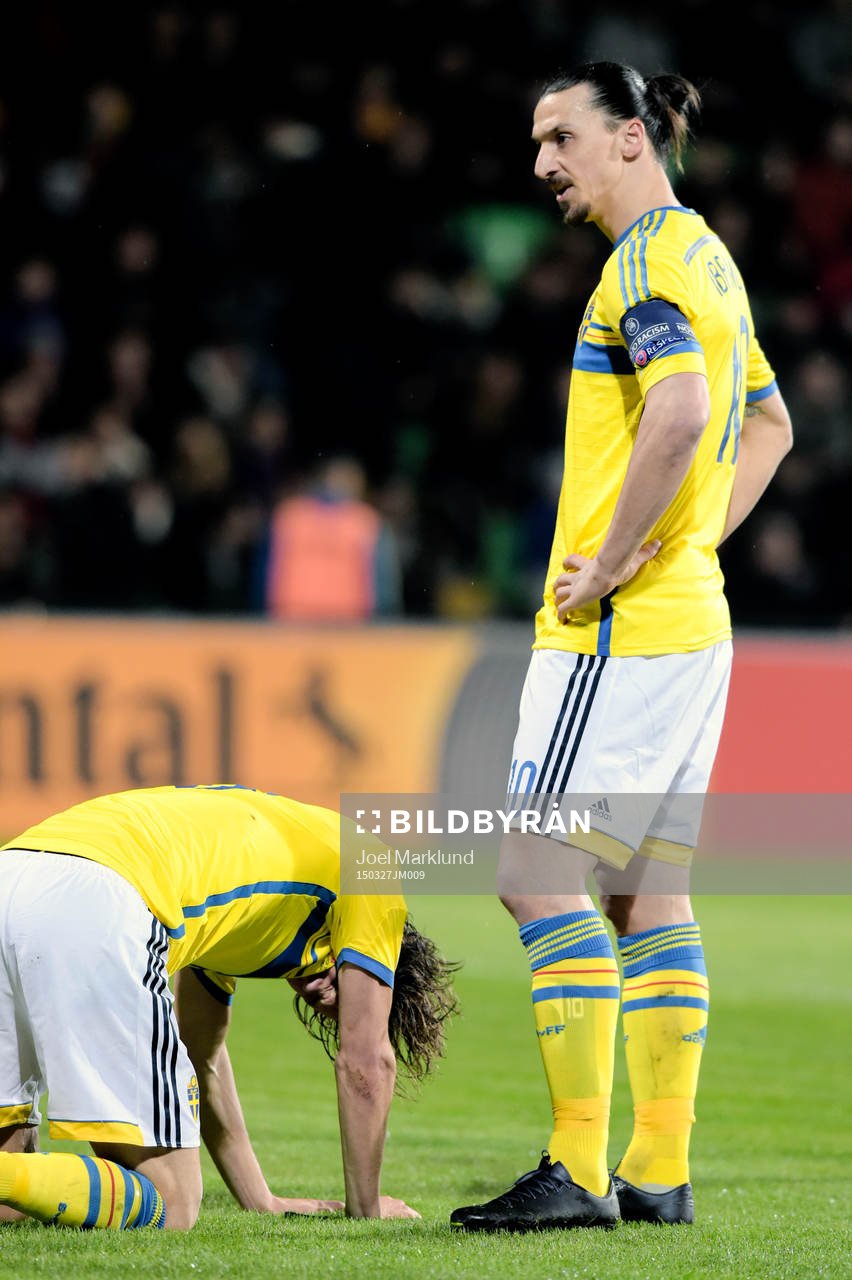 Sveriges Albin Ekdal och Zlatan Ibrahimovic