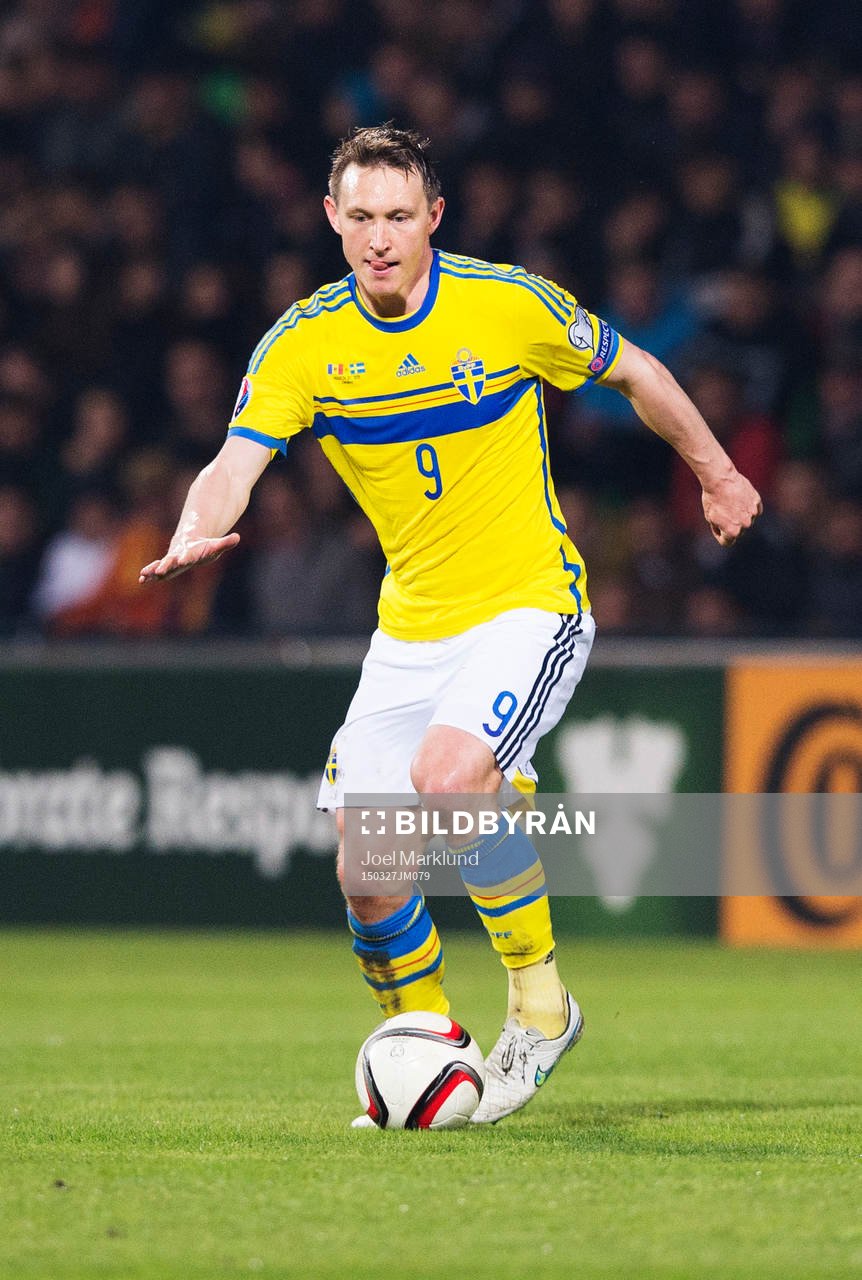 Sveriges Kim Källström under fotbollsmatchen i EM-kvalet mellan Moldavien och Sverige den 27 mars 2015 i Chisinau.