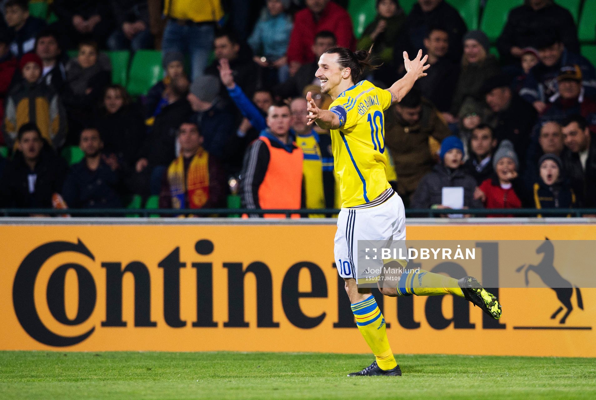 Sveriges Zlatan Ibrahimovic jublar