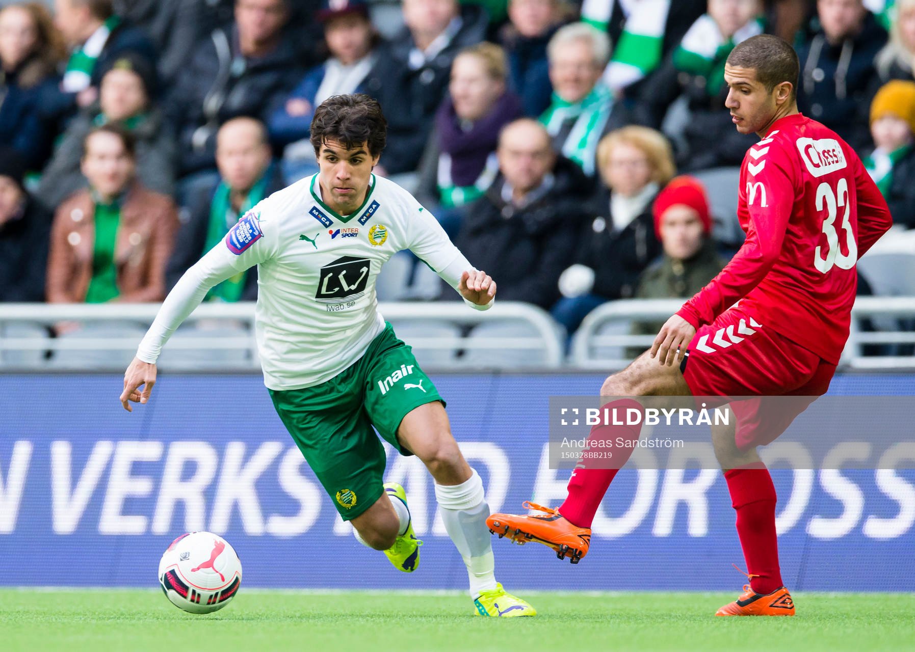 Hammarbys Lars Fuhre och Brann Amin Nouri